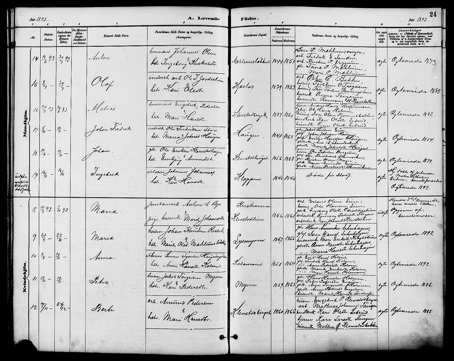 Nord-Fron prestekontor, SAH/PREST-080/H/Ha/Hab/L0006: Parish register (copy) no. 6, 1887-1914, p. 24