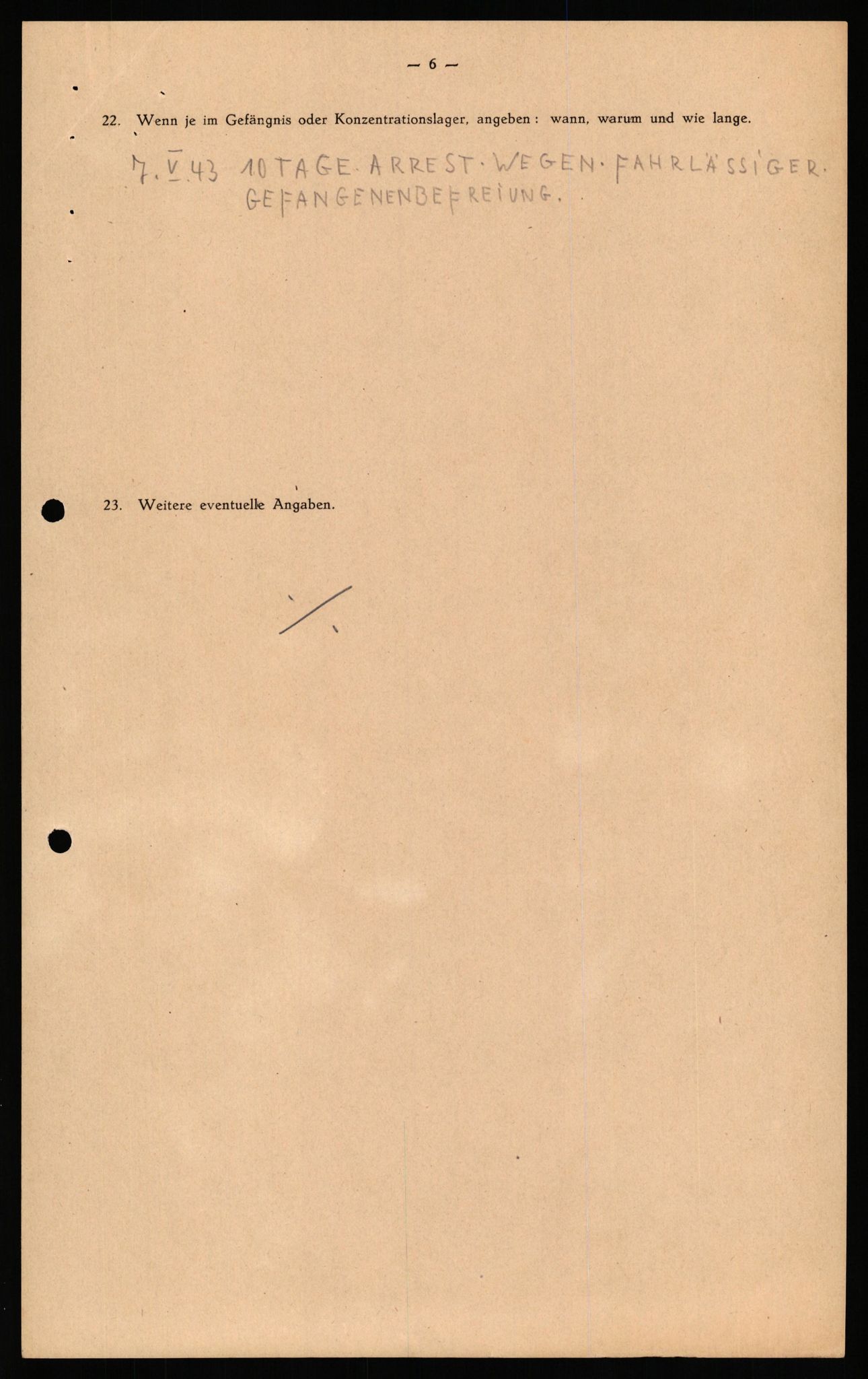 Forsvaret, Forsvarets overkommando II, AV/RA-RAFA-3915/D/Db/L0036: CI Questionaires. Tyske okkupasjonsstyrker i Norge. Tyskere., 1945-1946, p. 415