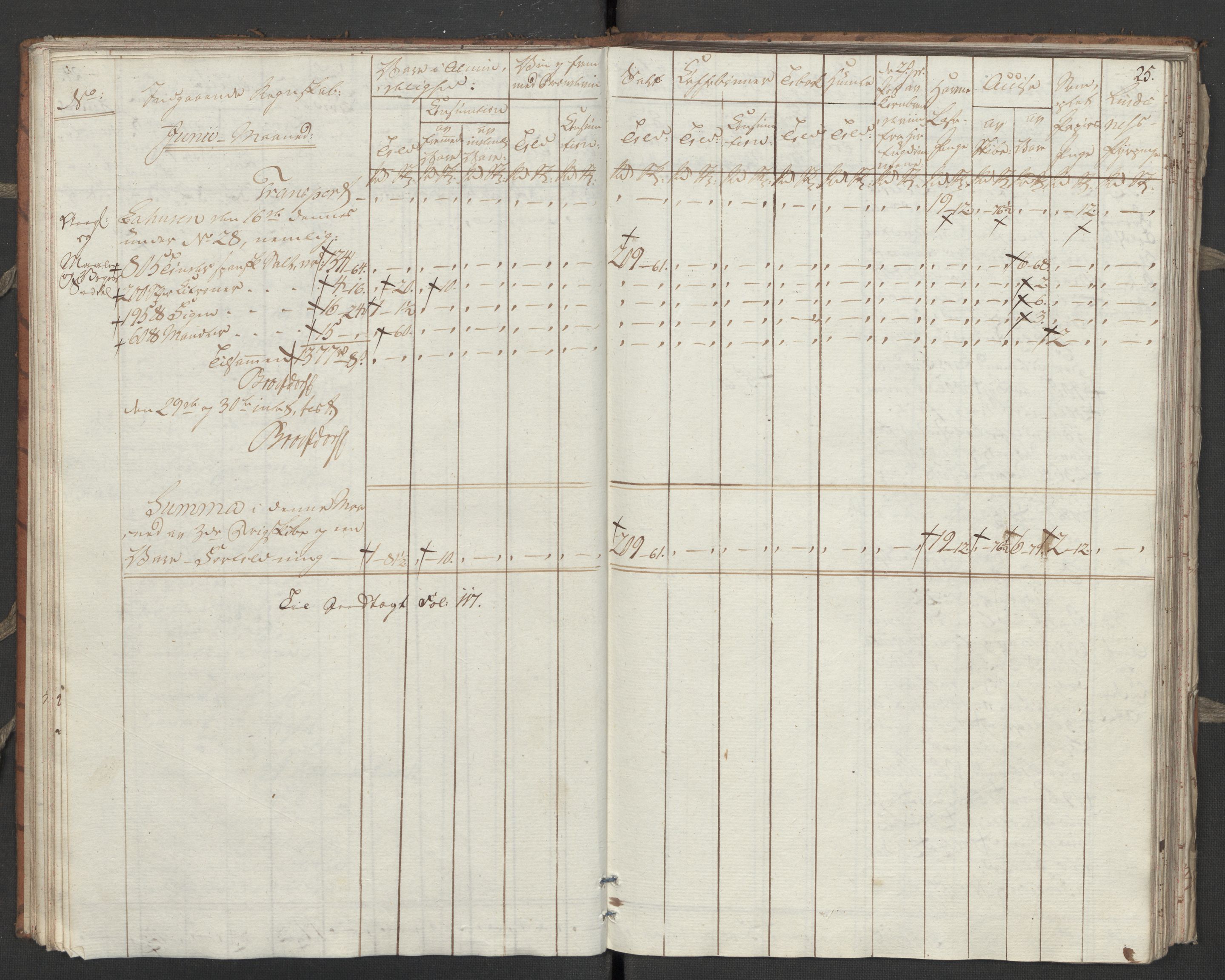 Generaltollkammeret, tollregnskaper, AV/RA-EA-5490/R31/L0055/0001: Tollregnskaper Molde / Tollbok, 1794, p. 24b-25a