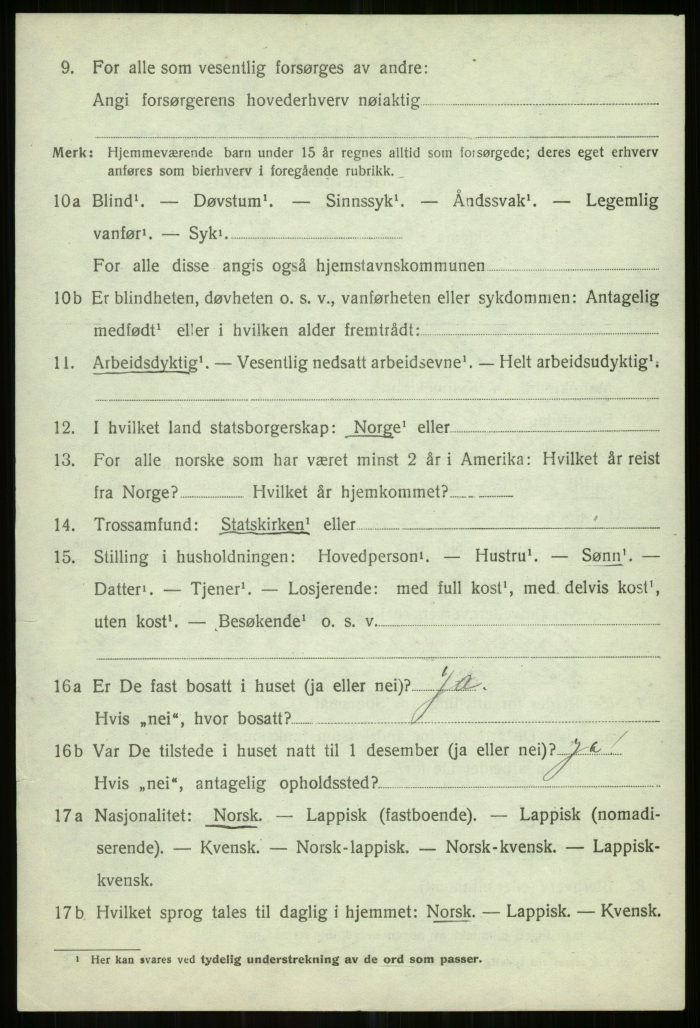 SATØ, 1920 census for Helgøy, 1920, p. 1996