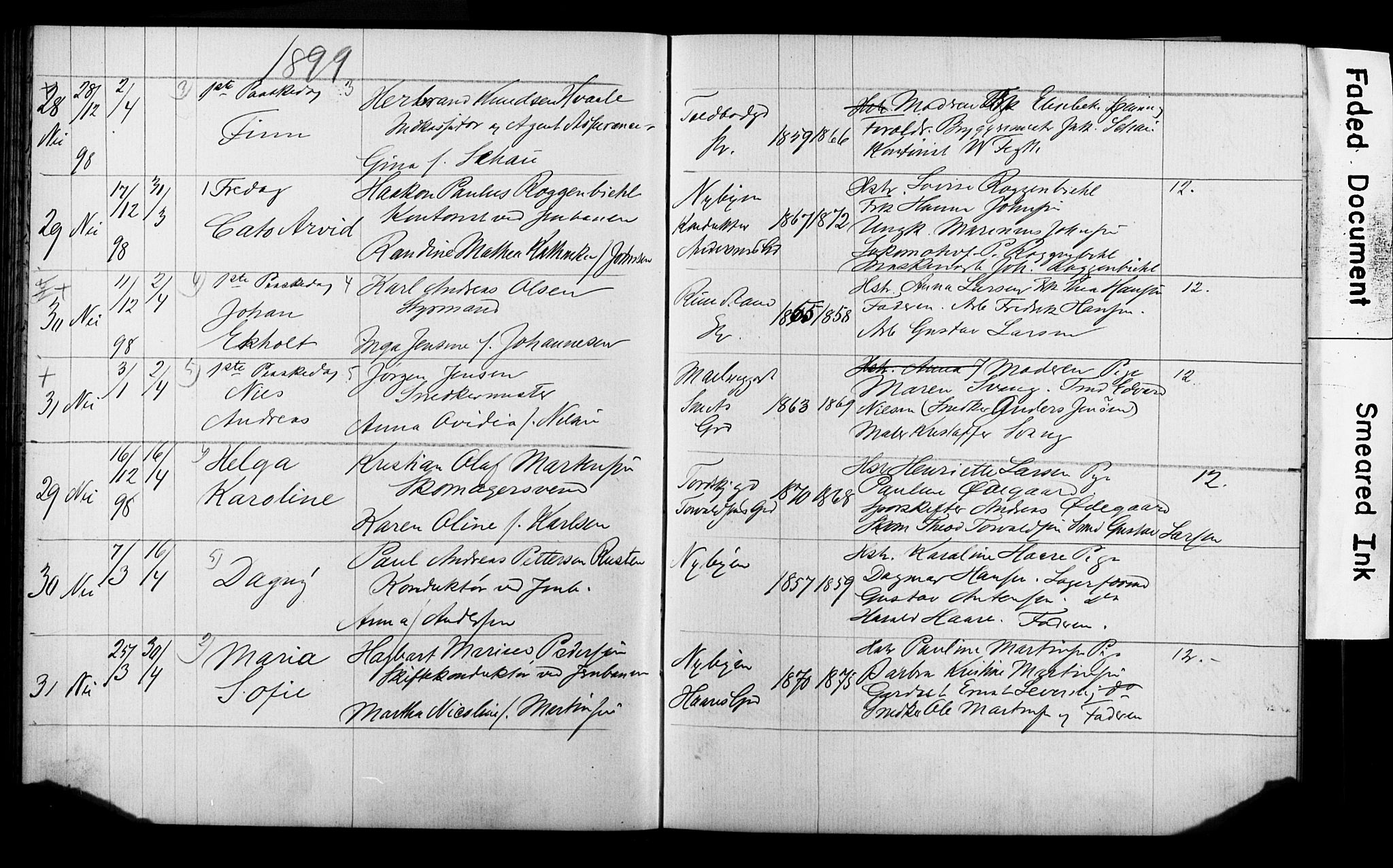 Strømsø kirkebøker, AV/SAKO-A-246/Y/Ya/L0005: Parish register draft no. I 5, 1897-1903