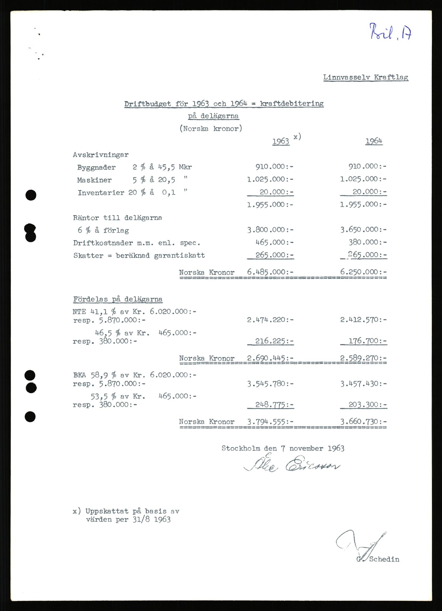 NVE, Administrasjonsdirektoratet 1961-1985, AV/RA-S-6097/D/Dc/Dca/L0088: Limingen / Kvarnbergsvatnet, 1957-1985, p. 28