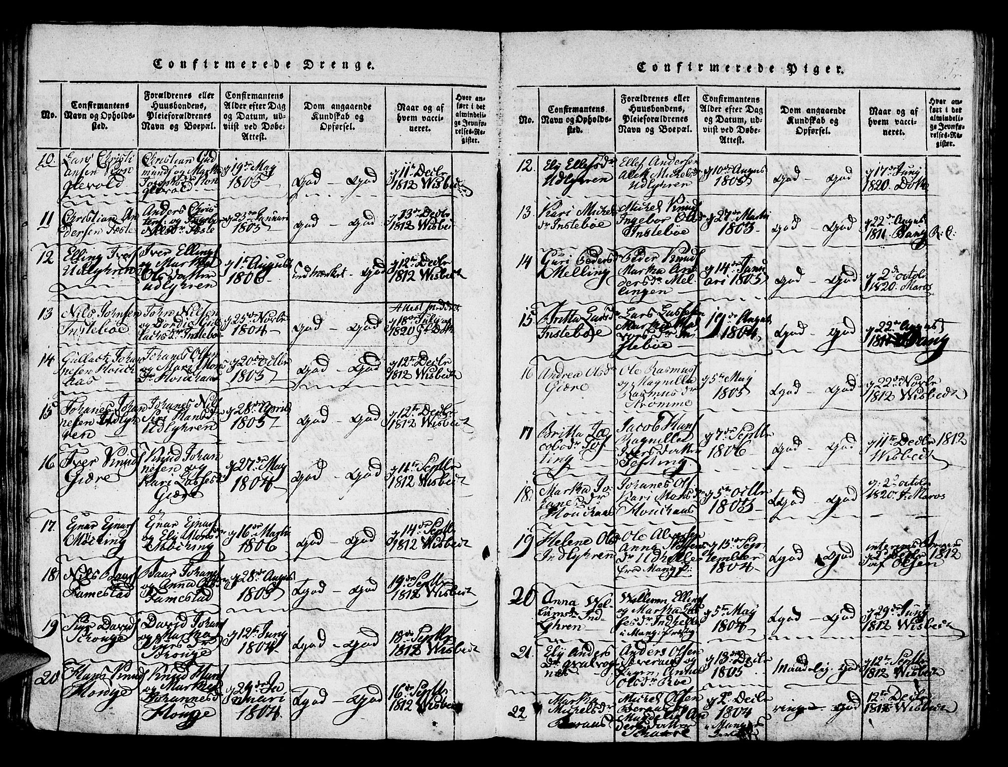 Lindås Sokneprestembete, AV/SAB-A-76701/H/Haa/Haaa/L0007: Parish register (official) no. A 7, 1816-1823, p. 253