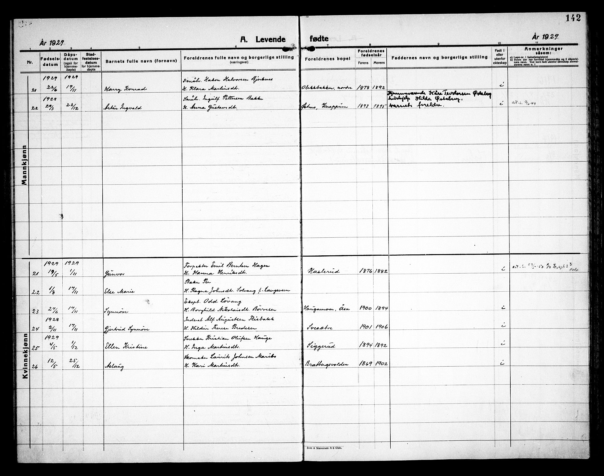 Åsnes prestekontor, AV/SAH-PREST-042/H/Ha/Haa/L0000C: Parish register (official) no. 0A, 1890-1929, p. 142