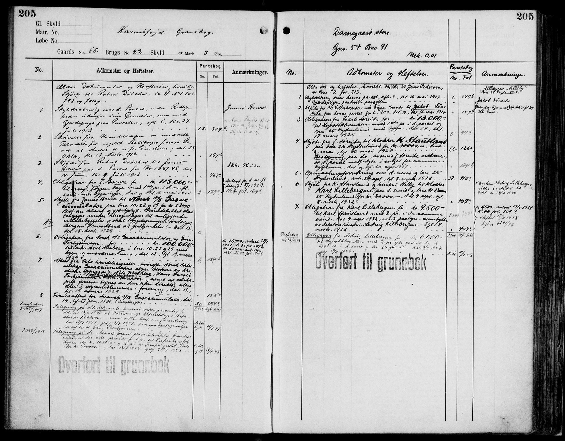 Midhordland sorenskriveri, AV/SAB-A-3001/1/G/Ga/Gab/L0114: Mortgage register no. II.A.b.114, p. 205