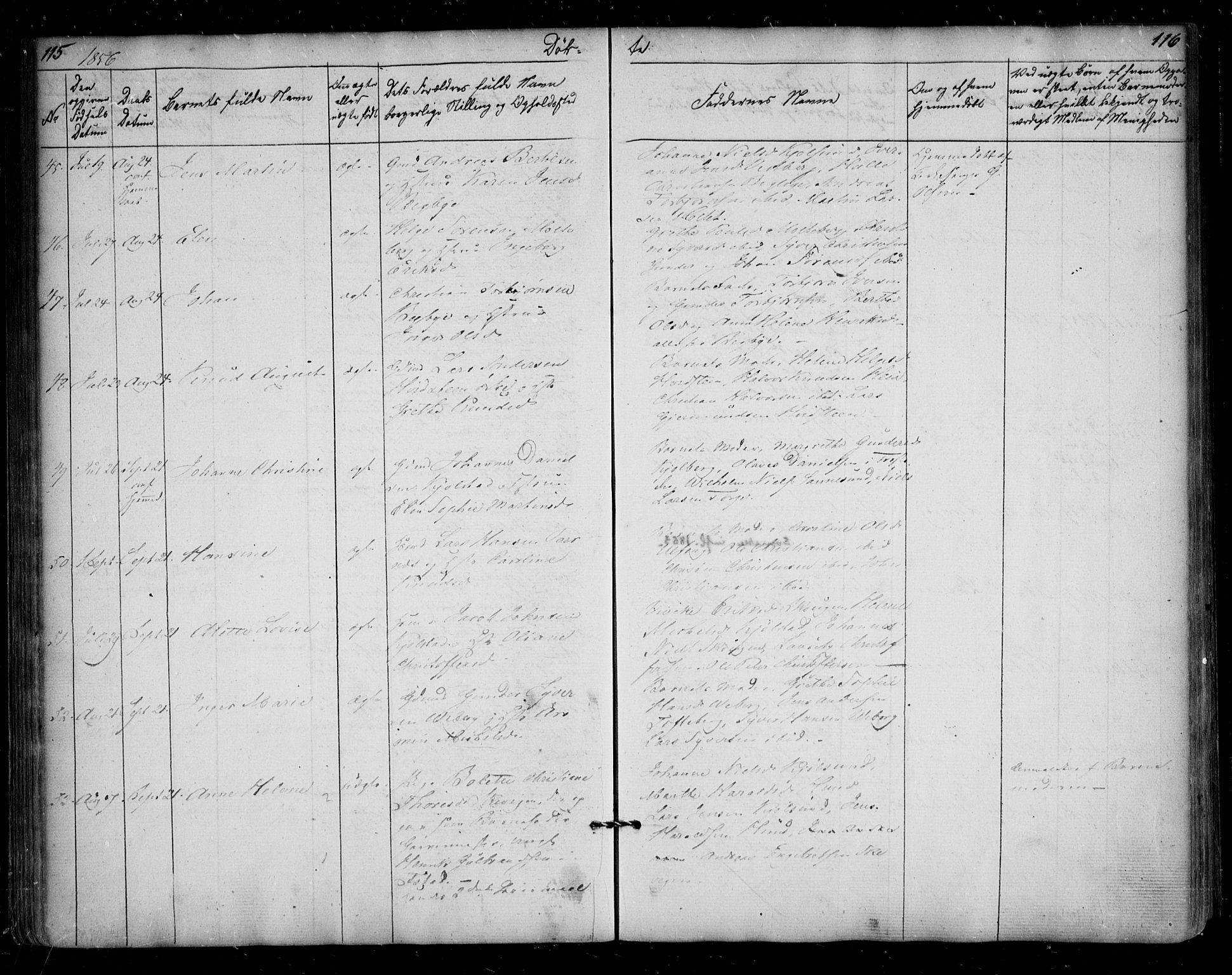 Borge prestekontor Kirkebøker, AV/SAO-A-10903/F/Fa/L0005: Parish register (official) no. I 5, 1848-1860, p. 115-116