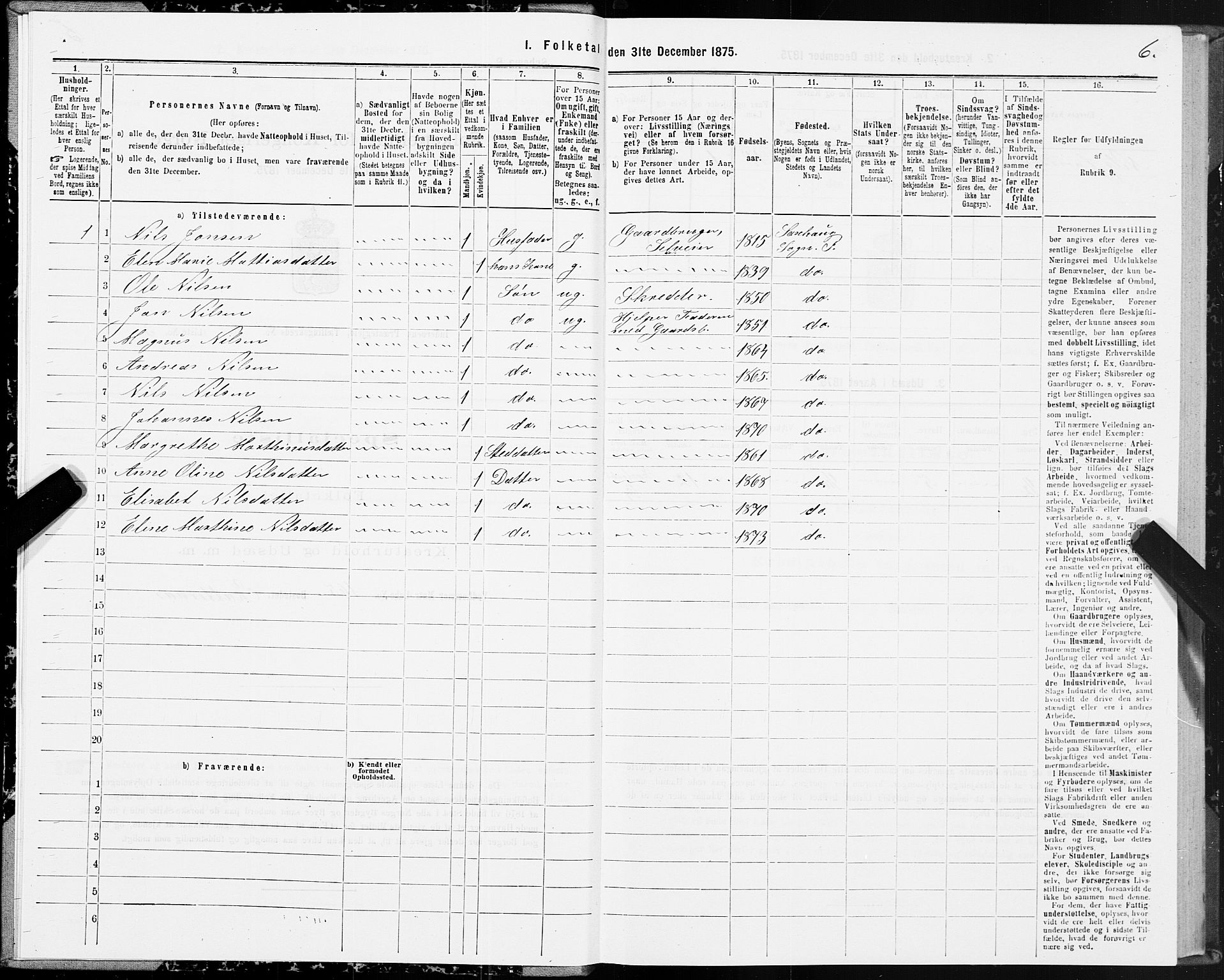 SAT, 1875 census for 1729P Inderøy, 1875, p. 4006