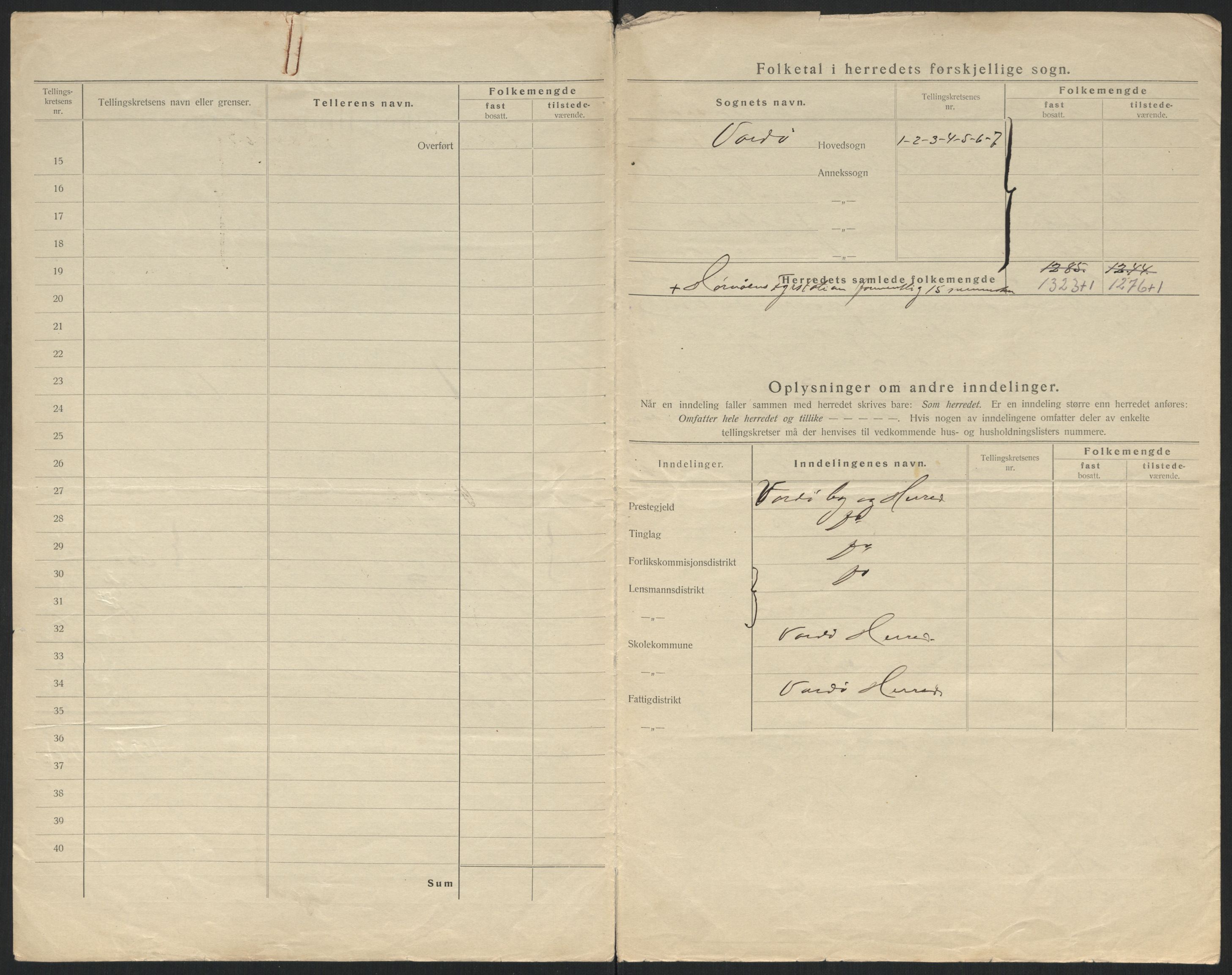 SATØ, 1920 census for Vardø rural district, 1920, p. 6