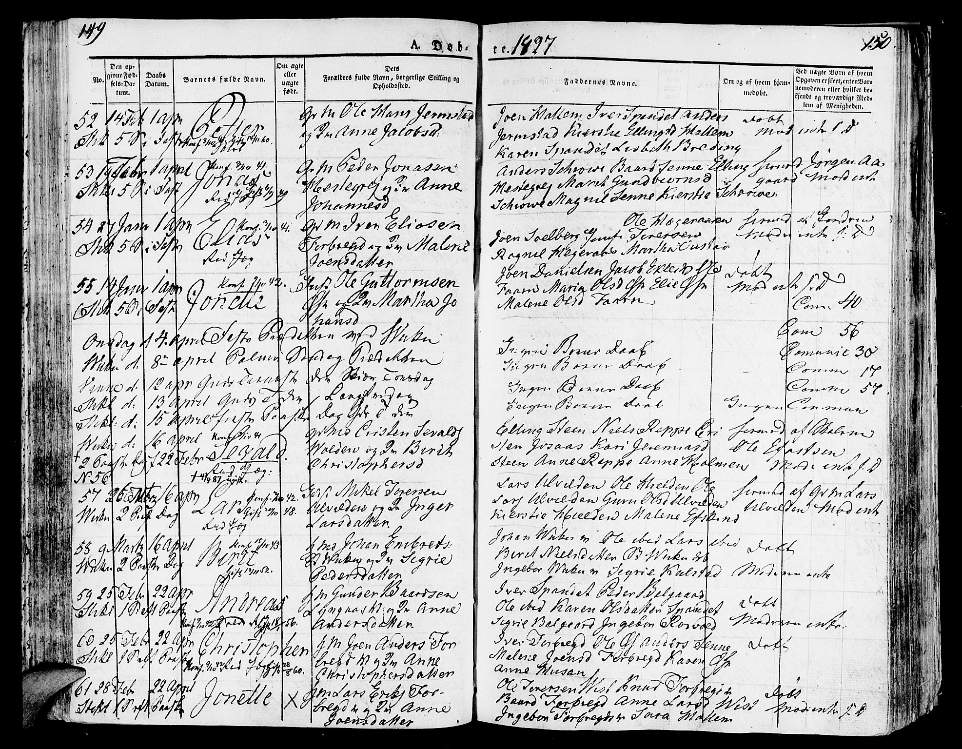 Ministerialprotokoller, klokkerbøker og fødselsregistre - Nord-Trøndelag, SAT/A-1458/723/L0237: Parish register (official) no. 723A06, 1822-1830, p. 149-150