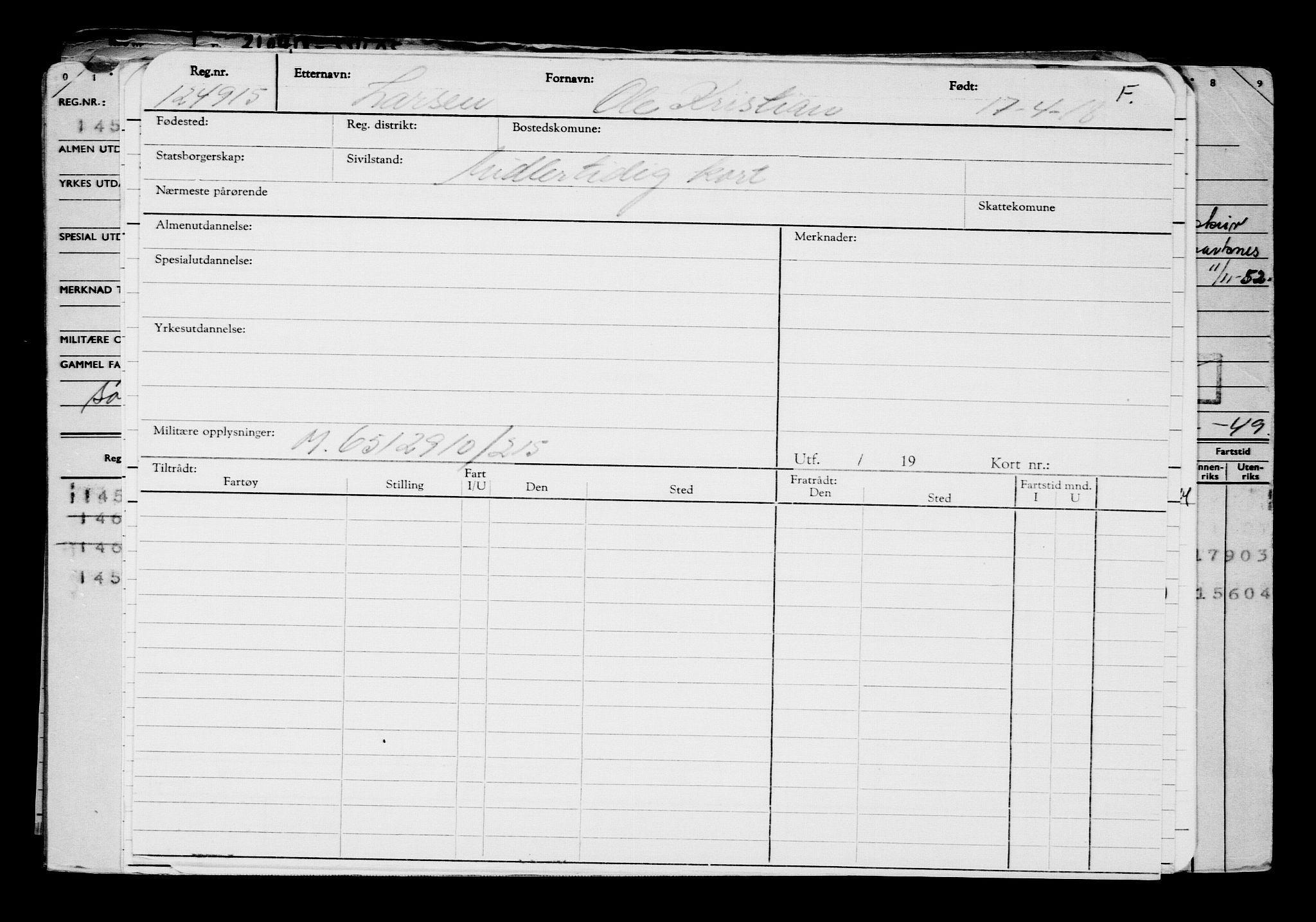 Direktoratet for sjømenn, AV/RA-S-3545/G/Gb/L0157: Hovedkort, 1918, p. 377