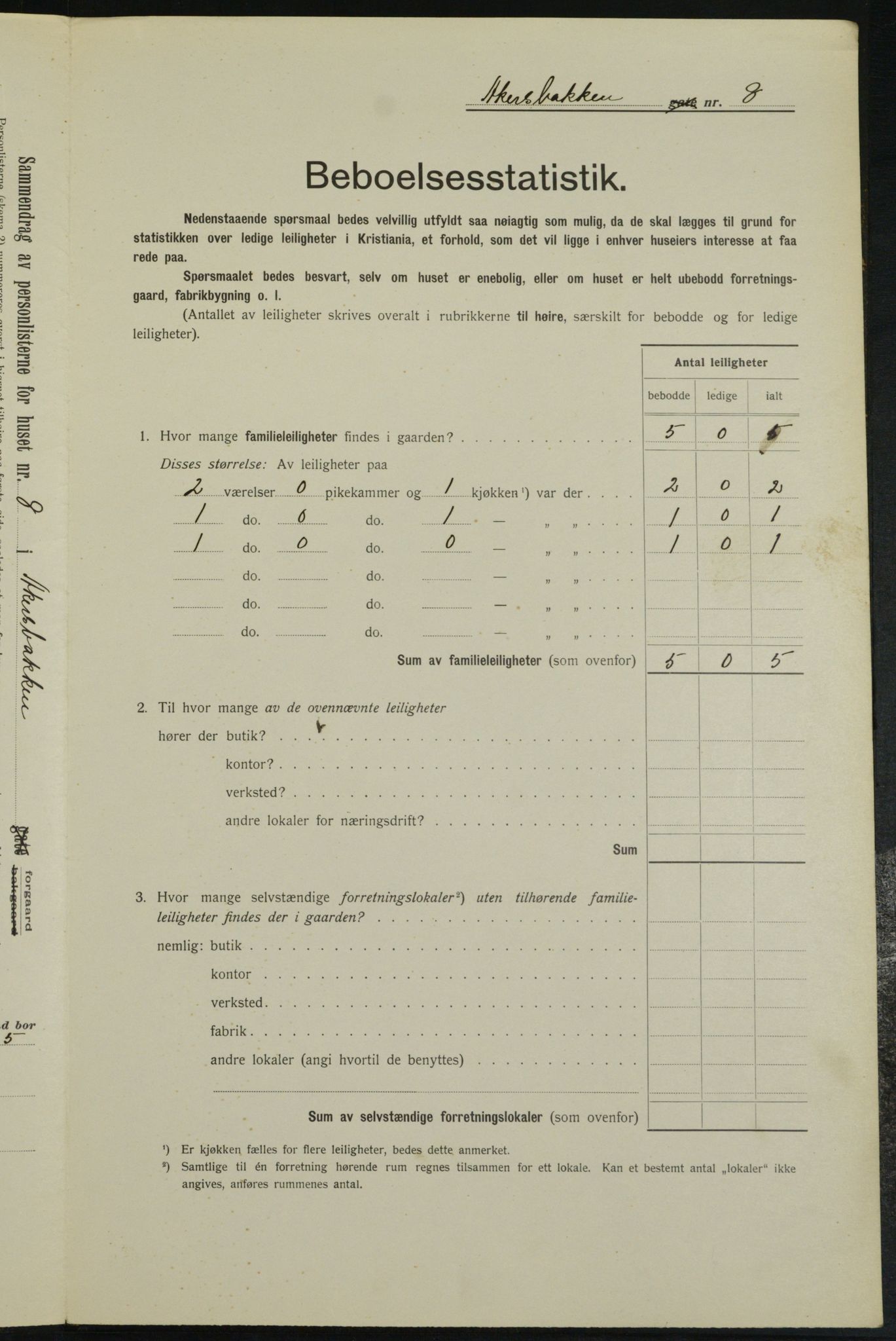 OBA, Municipal Census 1913 for Kristiania, 1913, p. 28