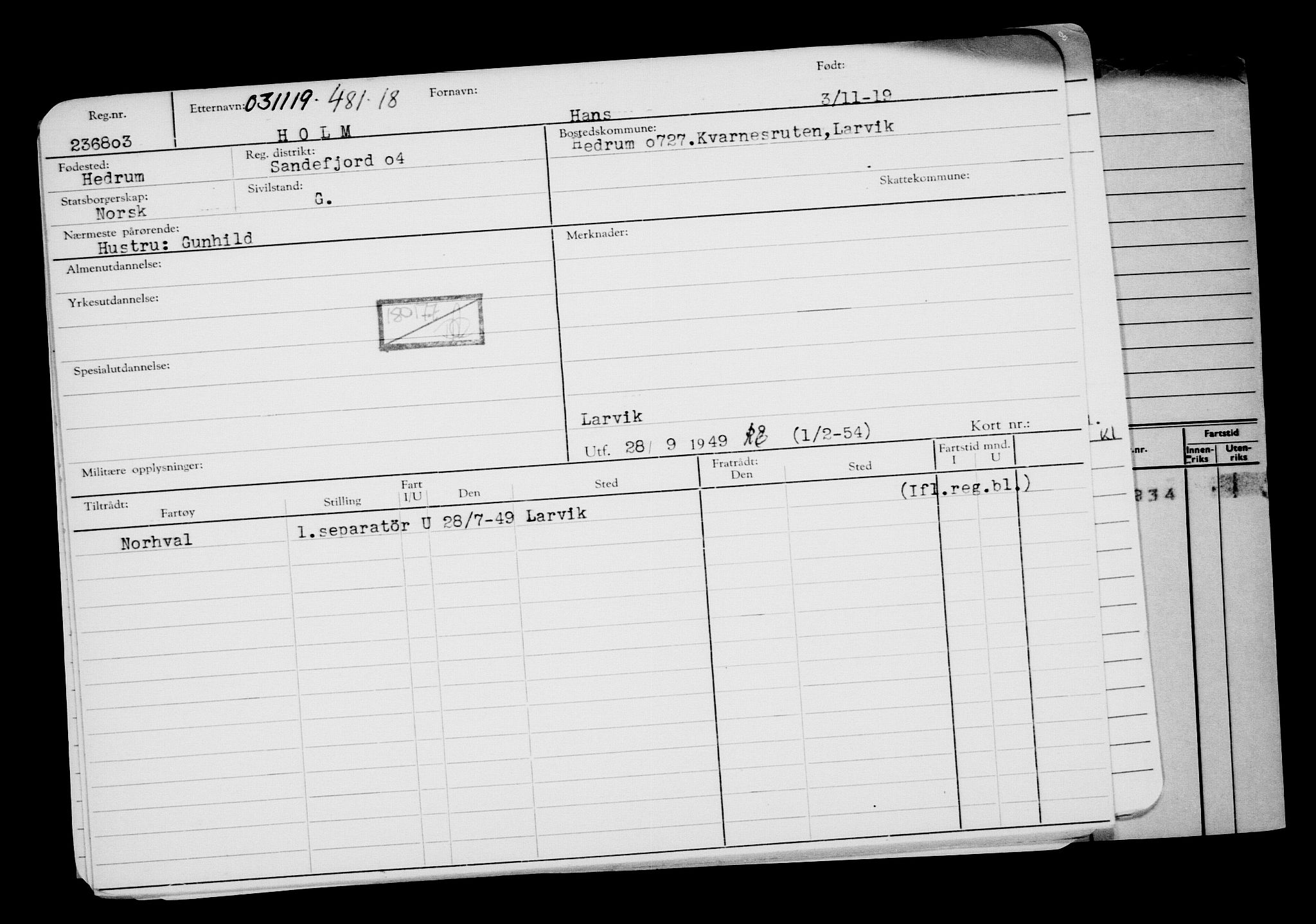 Direktoratet for sjømenn, AV/RA-S-3545/G/Gb/L0173: Hovedkort, 1919, p. 306