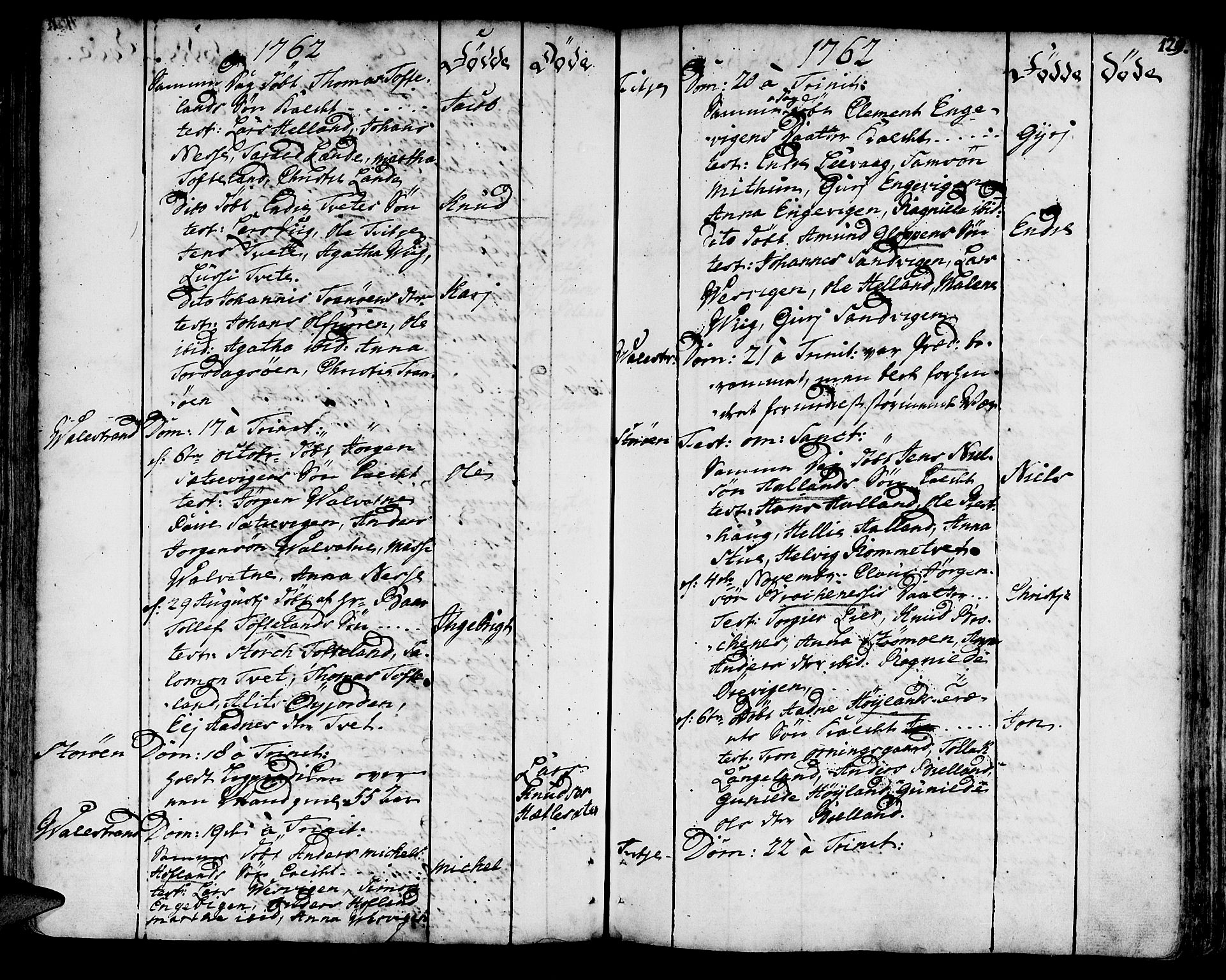 Stord sokneprestembete, AV/SAB-A-78201/H/Haa: Parish register (official) no. A 2, 1744-1777, p. 129