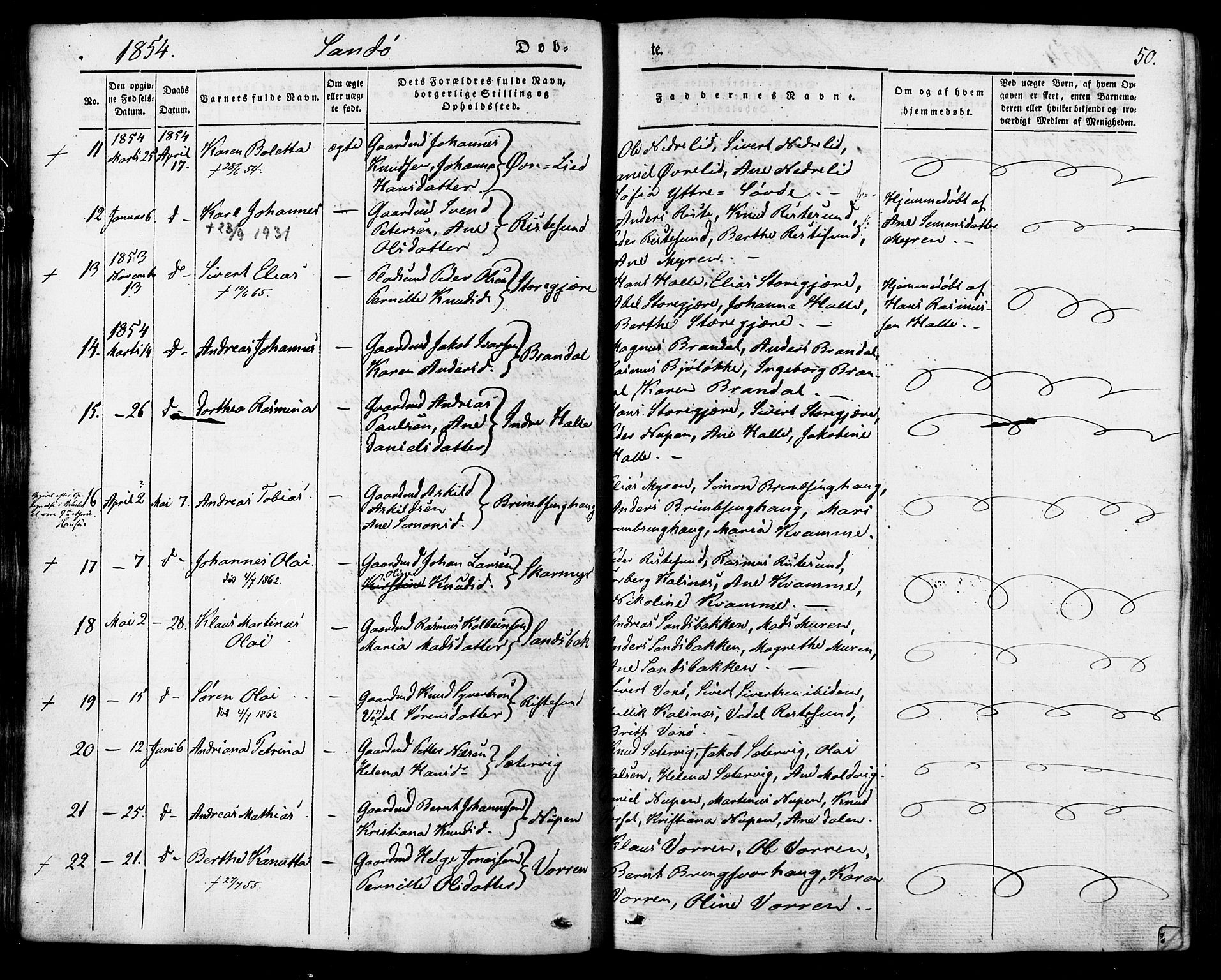 Ministerialprotokoller, klokkerbøker og fødselsregistre - Møre og Romsdal, AV/SAT-A-1454/503/L0034: Parish register (official) no. 503A02, 1841-1884, p. 50