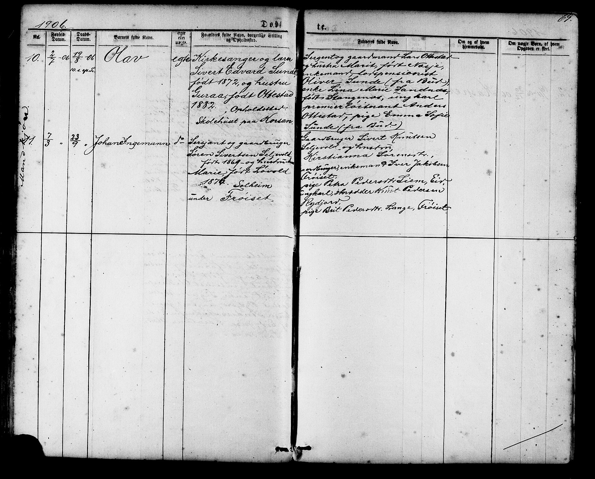 Ministerialprotokoller, klokkerbøker og fødselsregistre - Møre og Romsdal, AV/SAT-A-1454/548/L0614: Parish register (copy) no. 548C02, 1867-1917, p. 69