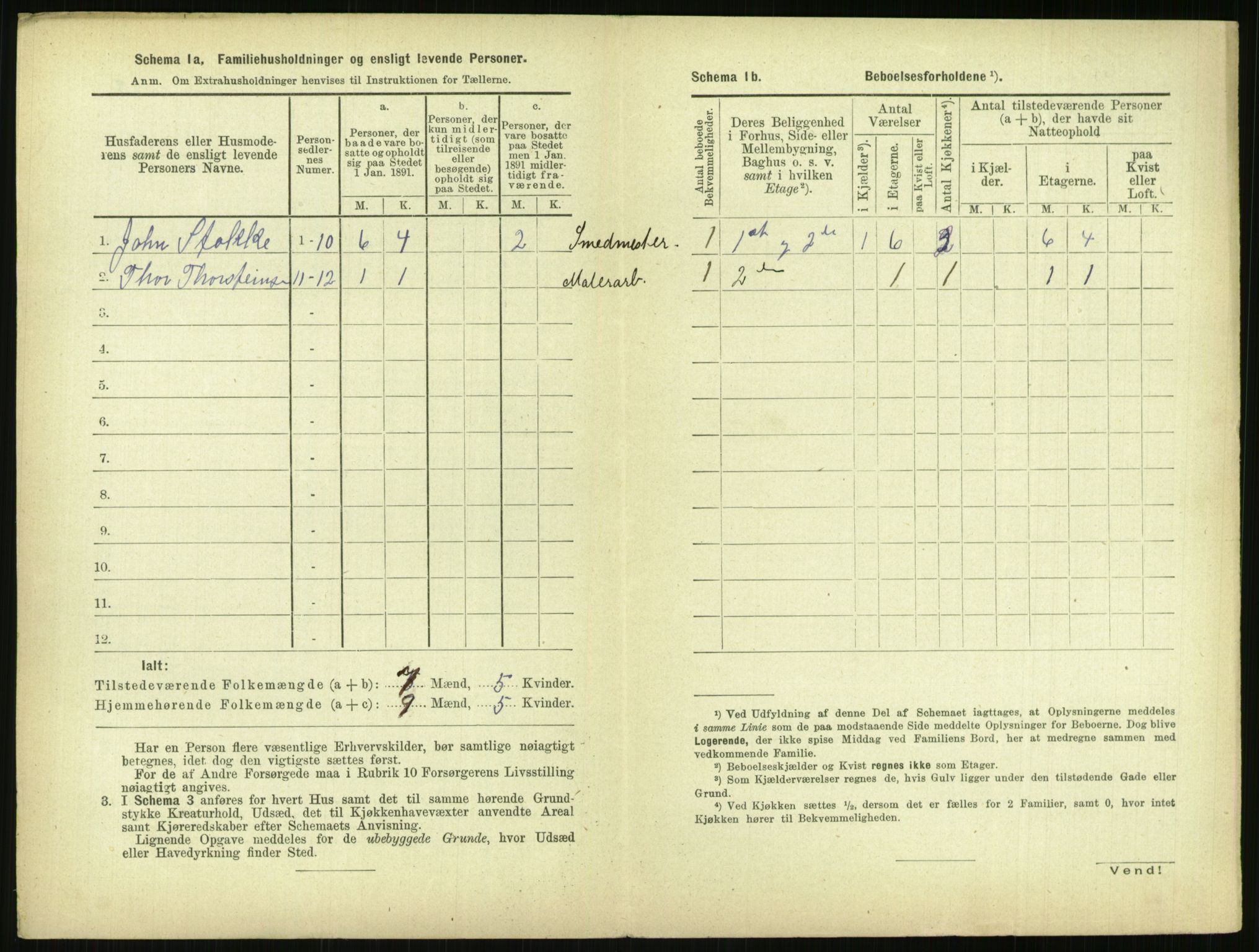 RA, 1891 census for 0806 Skien, 1891, p. 1431