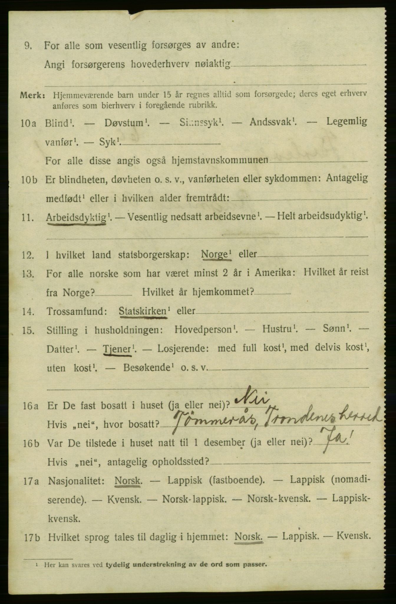 SATØ, 1920 census for Berlevåg, 1920, p. 558