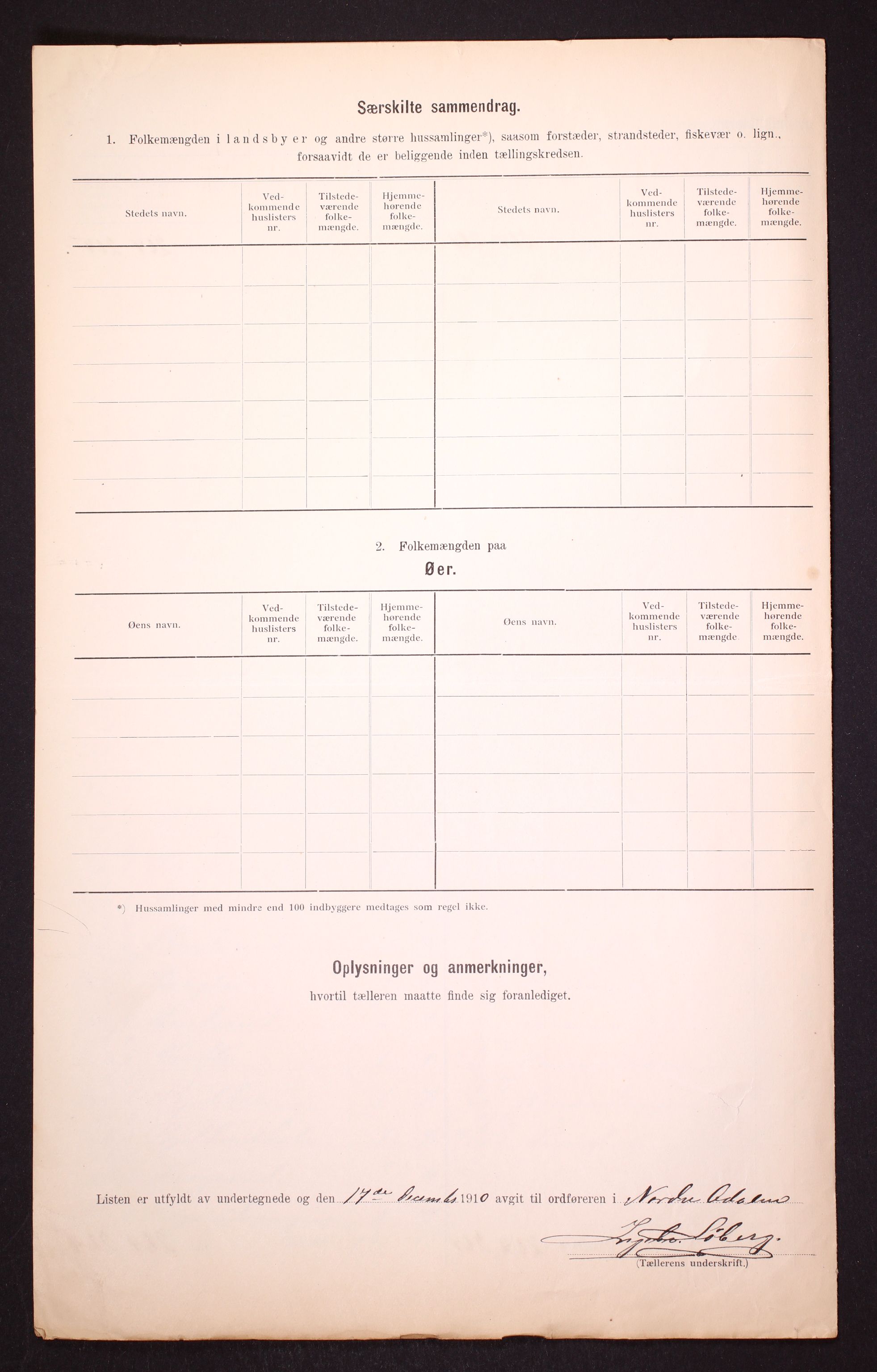 RA, 1910 census for Nord-Odal, 1910, p. 6