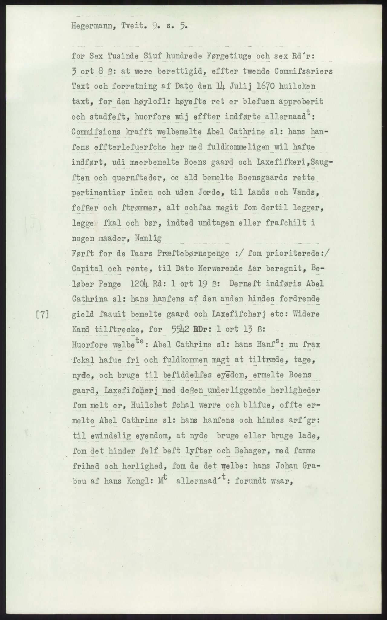 Samlinger til kildeutgivelse, Diplomavskriftsamlingen, AV/RA-EA-4053/H/Ha, p. 1445