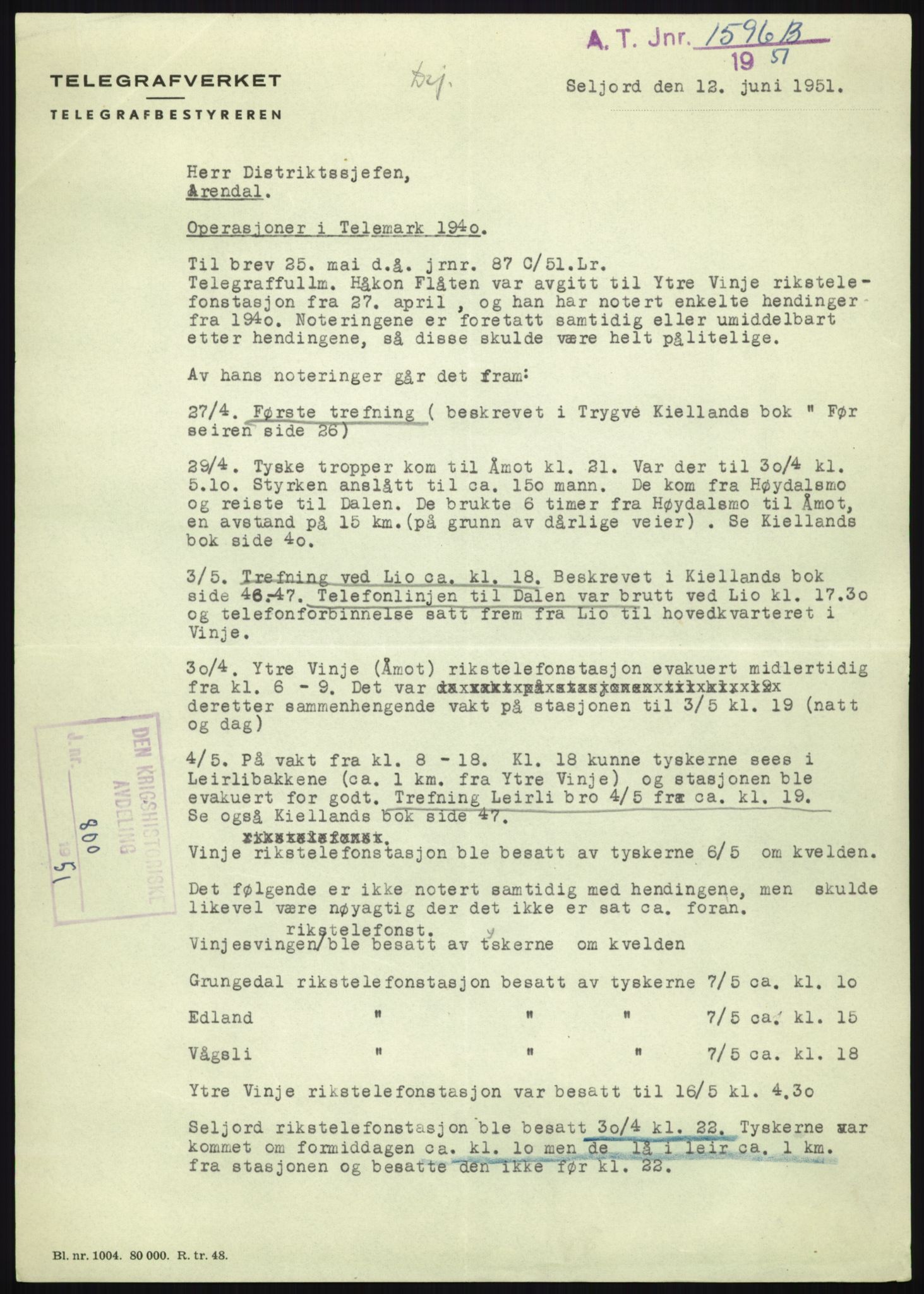 Forsvaret, Forsvarets krigshistoriske avdeling, AV/RA-RAFA-2017/Y/Yb/L0056: II-C-11-136-139  -  1. Divisjon, 1940-1957, p. 1488