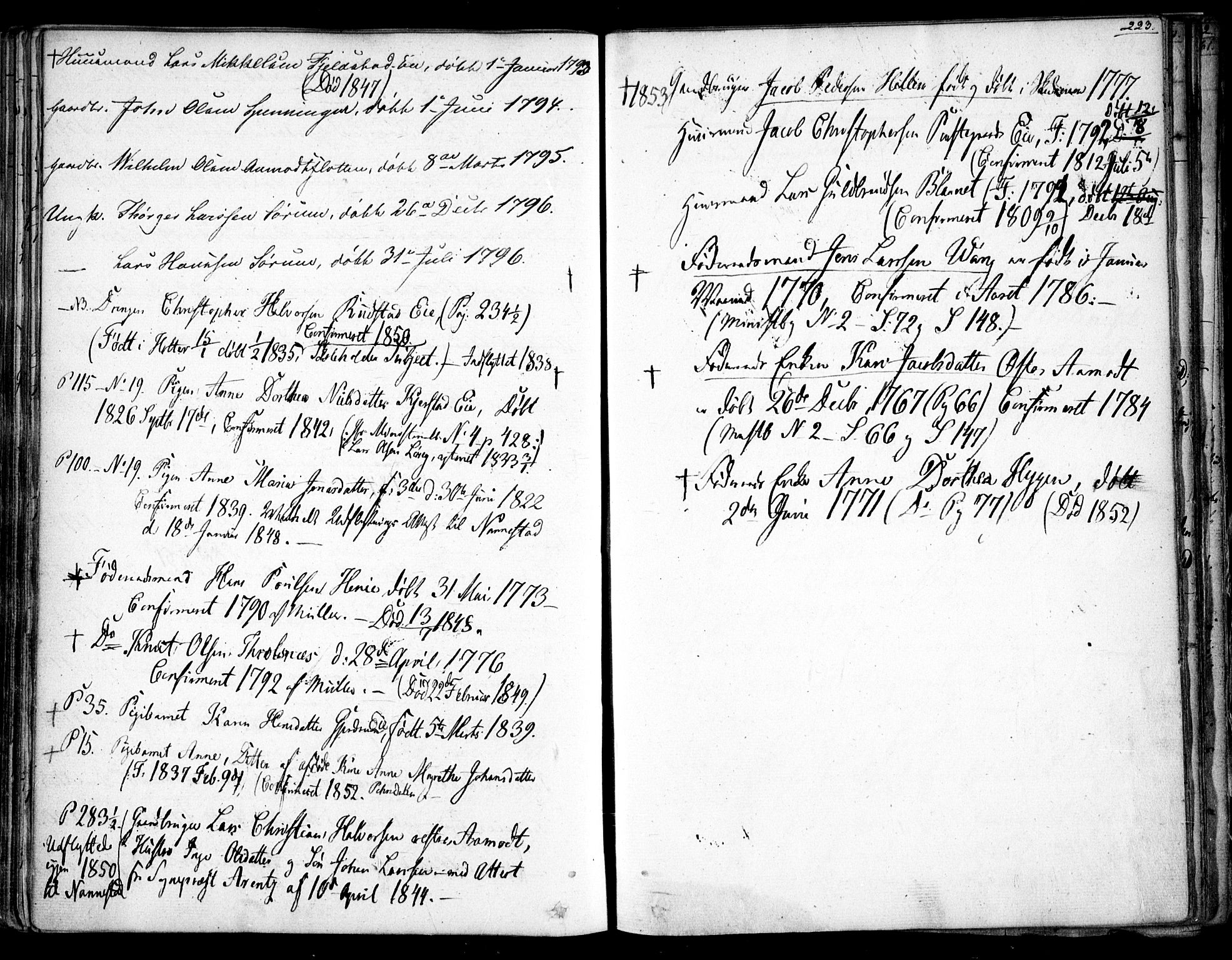 Gjerdrum prestekontor Kirkebøker, AV/SAO-A-10412b/F/Fa/L0005: Parish register (official) no. I 5, 1835-1845, p. 223