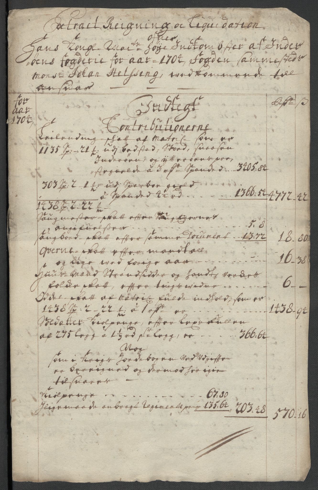 Rentekammeret inntil 1814, Reviderte regnskaper, Fogderegnskap, RA/EA-4092/R63/L4313: Fogderegnskap Inderøy, 1703-1704, p. 323