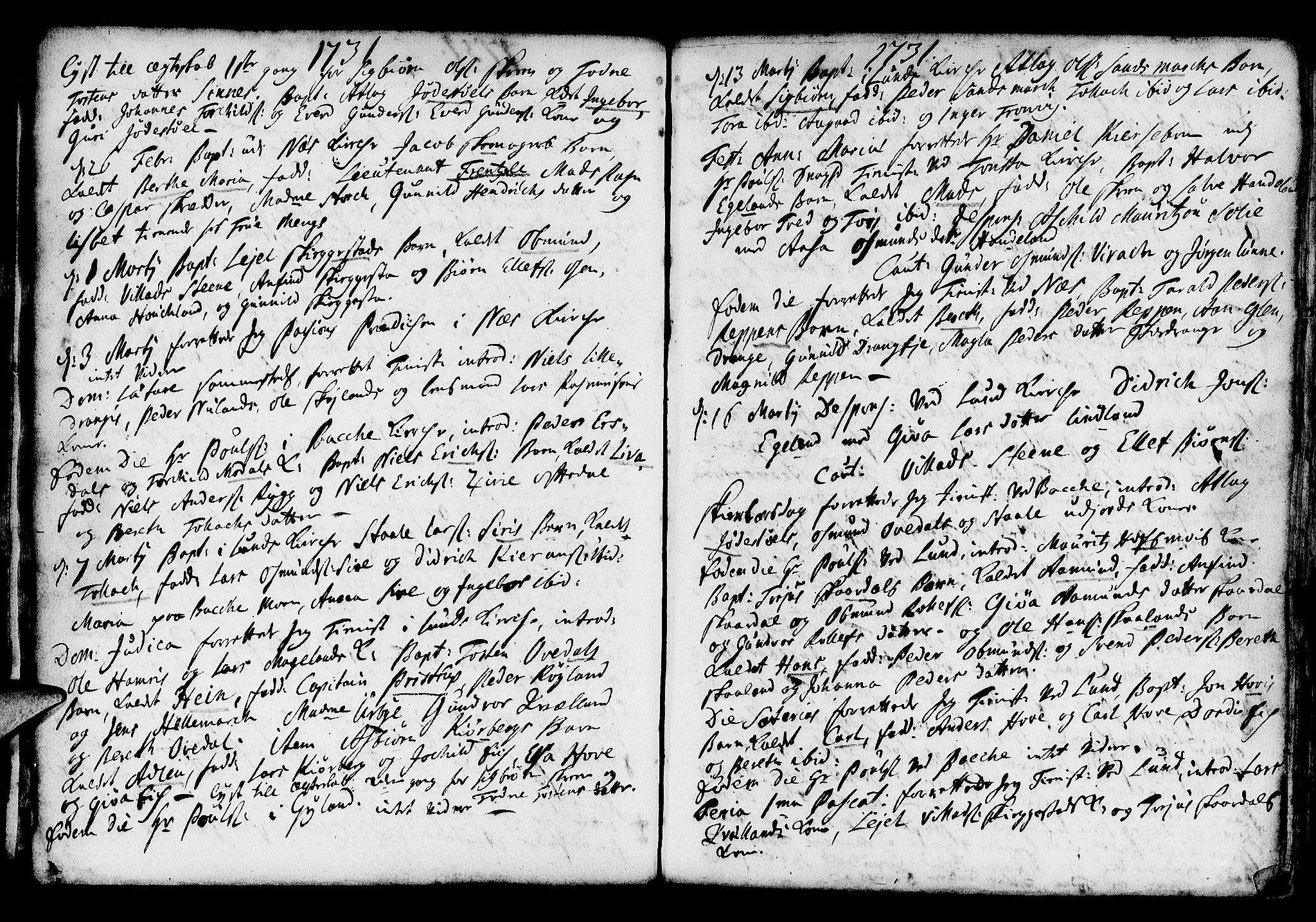 Lund sokneprestkontor, AV/SAST-A-101809/S06/L0001: Parish register (official) no. A 1, 1724-1737