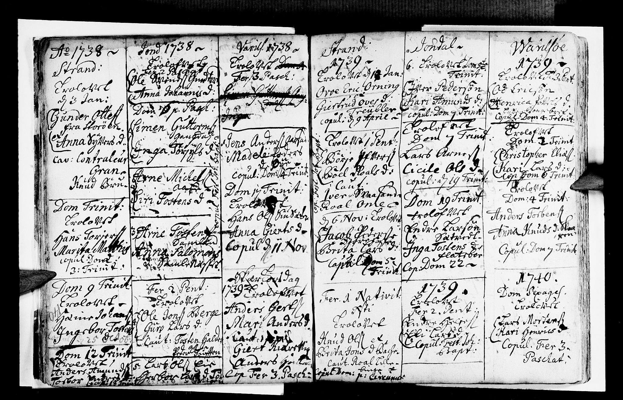 Strandebarm sokneprestembete, SAB/A-78401/H/Haa: Parish register (official) no. A 2 /1, 1727-1750, p. 140