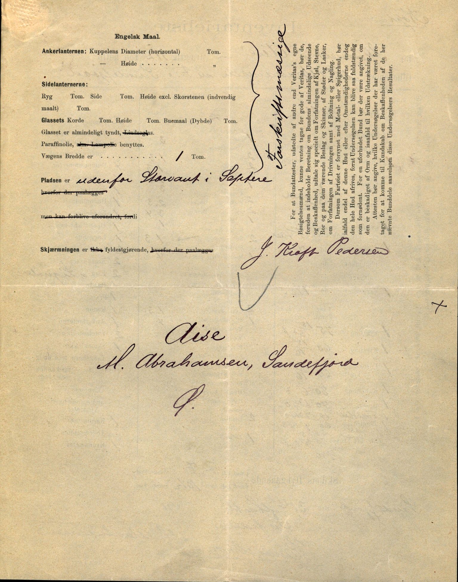 Pa 63 - Østlandske skibsassuranceforening, VEMU/A-1079/G/Ga/L0029/0007: Havaridokumenter / Diamant, Foldin, Aise, Florida, Flora, 1892, p. 119