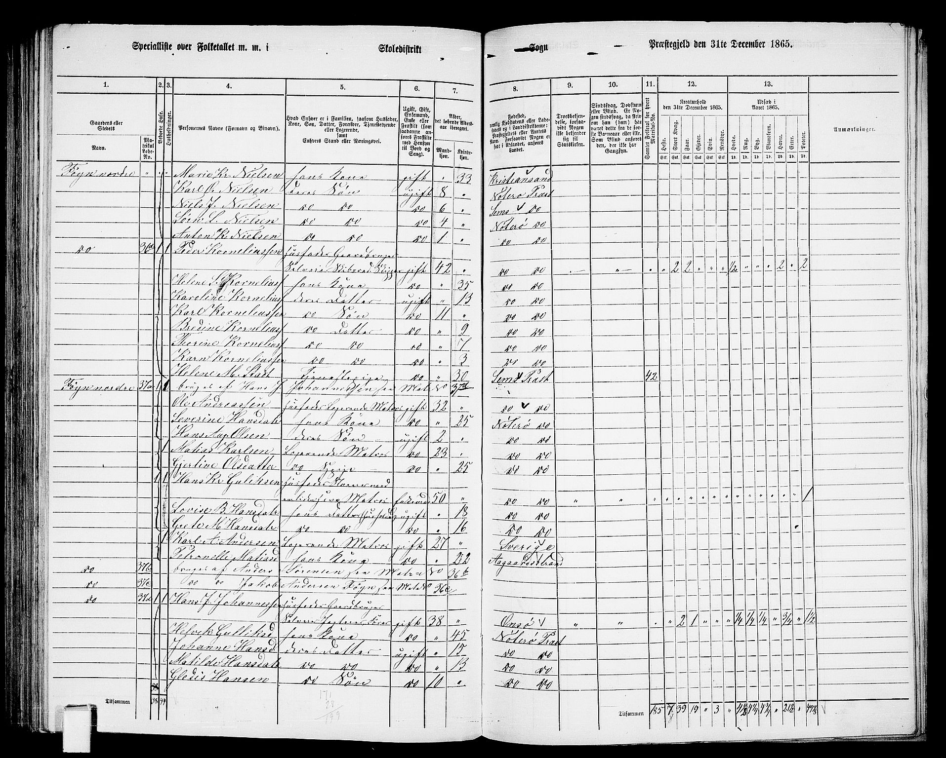 RA, 1865 census for Nøtterøy, 1865, p. 187