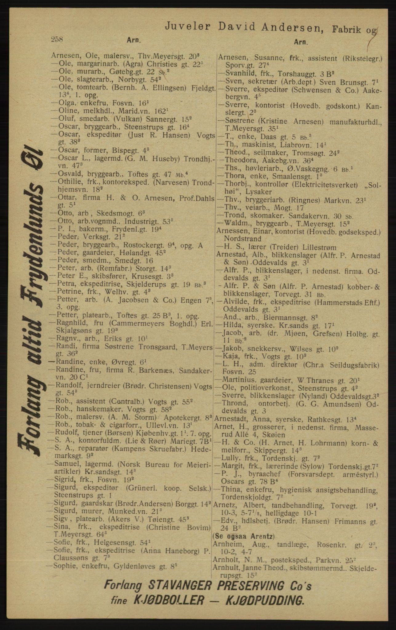 Kristiania/Oslo adressebok, PUBL/-, 1913, p. 268