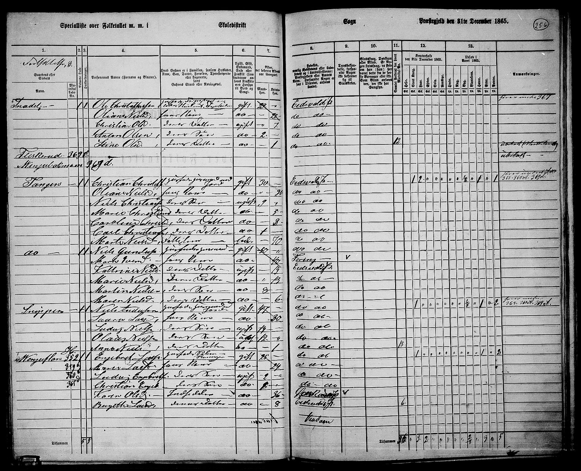 RA, 1865 census for Eidsvoll, 1865, p. 231