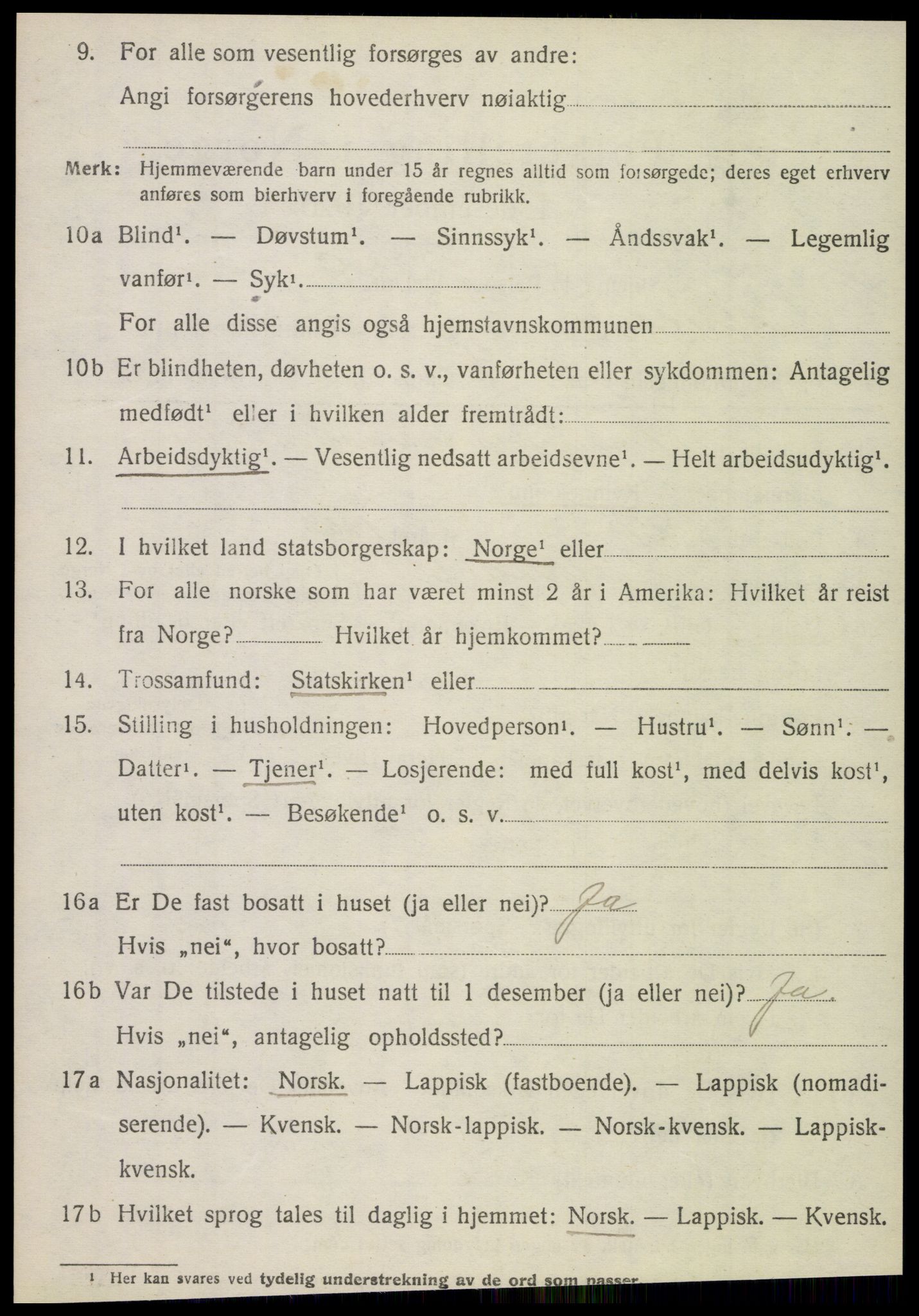 SAT, 1920 census for Hattfjelldal, 1920, p. 2881