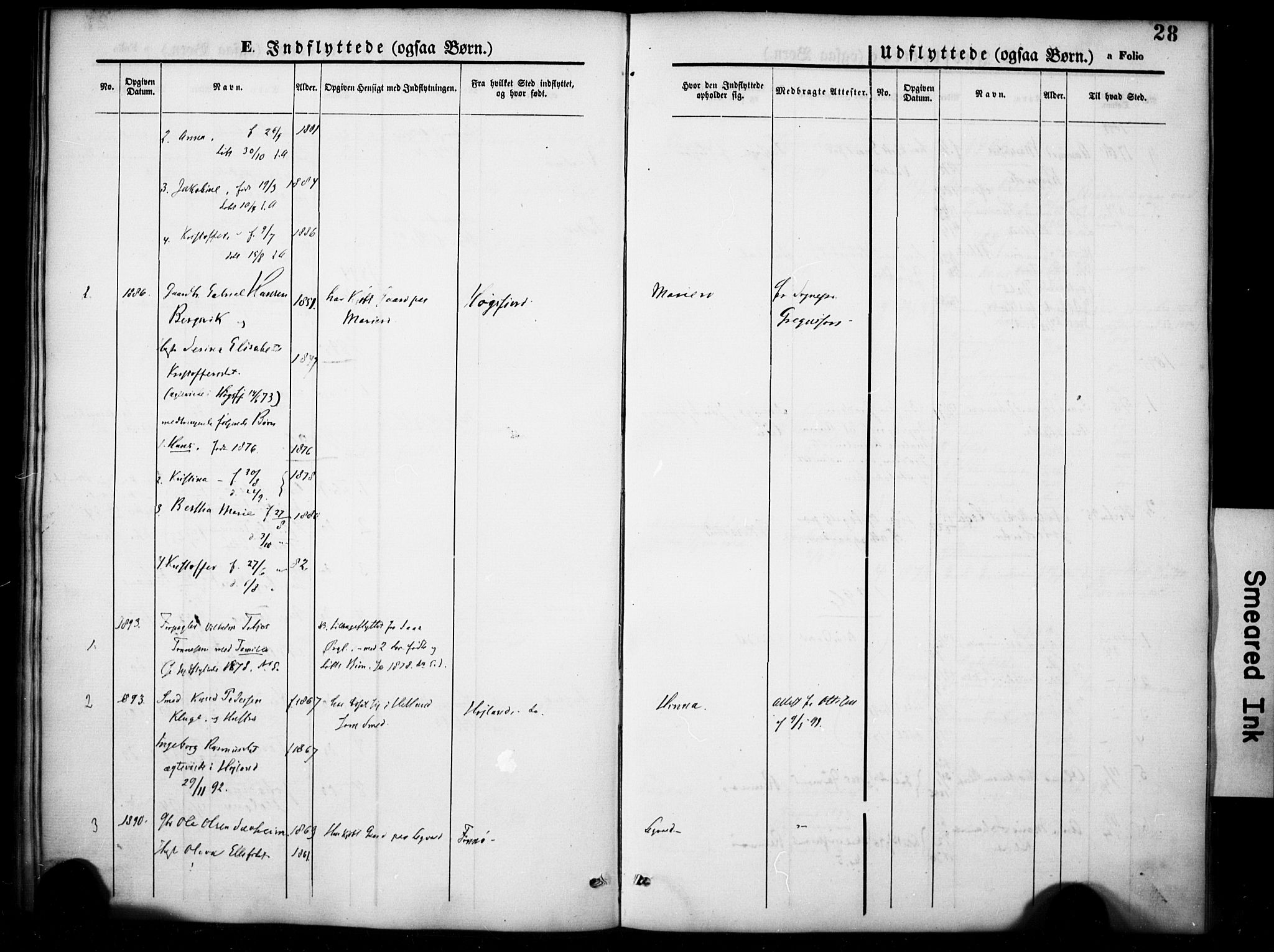 Hetland sokneprestkontor, SAST/A-101826/30/30BA/L0007: Parish register (official) no. A 7, 1870-1924, p. 28