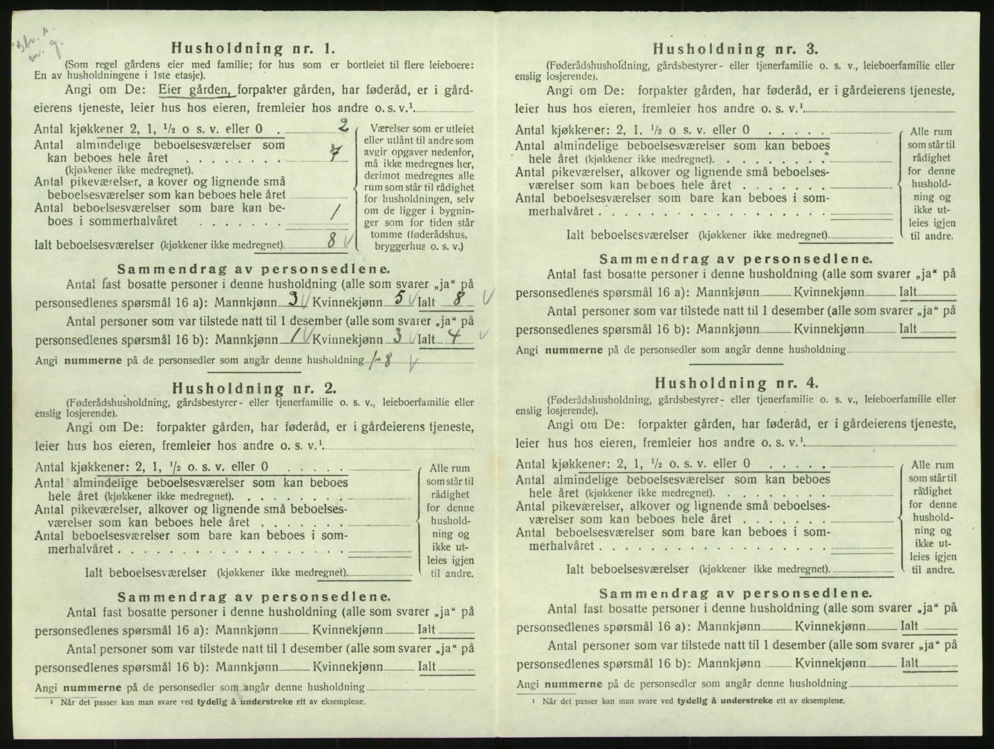 SAK, 1920 census for Iveland, 1920, p. 114