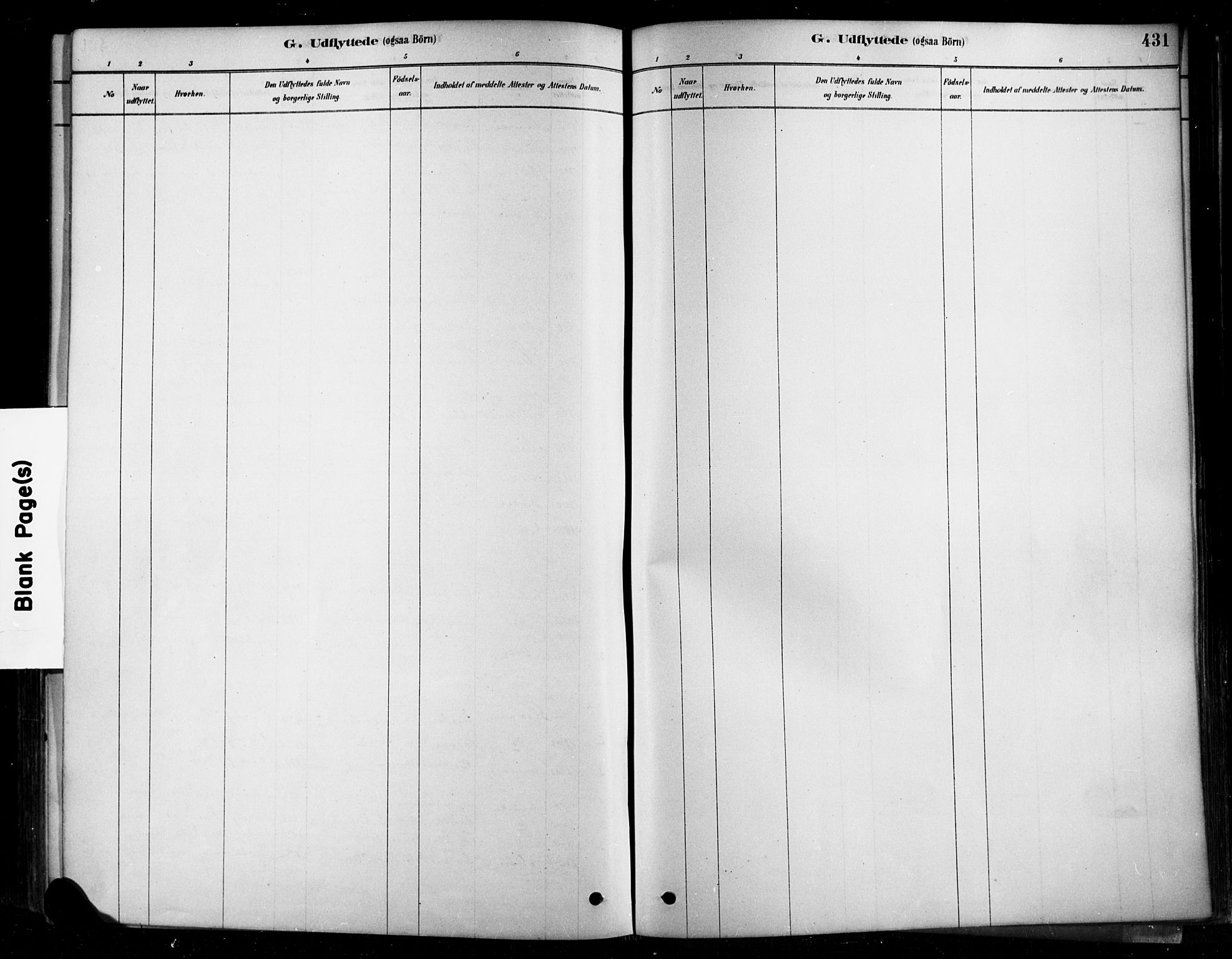 Rygge prestekontor Kirkebøker, SAO/A-10084b/F/Fa/L0007: Parish register (official) no. 7, 1878-1904, p. 431