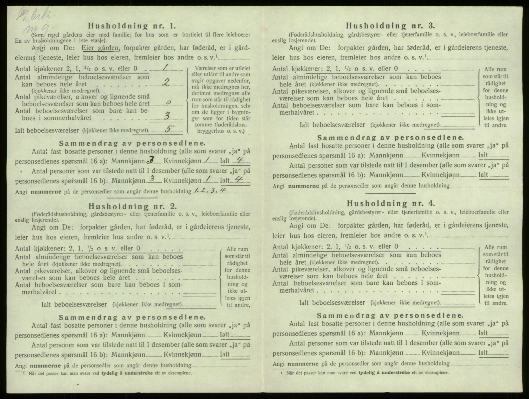 SAB, 1920 census for Selje, 1920, p. 126