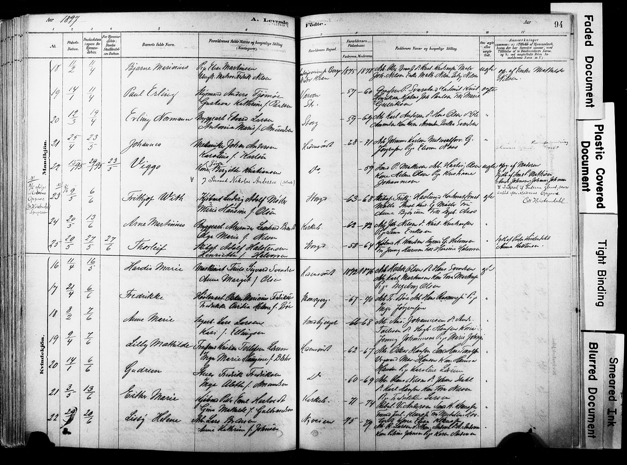 Strømsø kirkebøker, AV/SAKO-A-246/F/Fb/L0006: Parish register (official) no. II 6, 1879-1910, p. 94