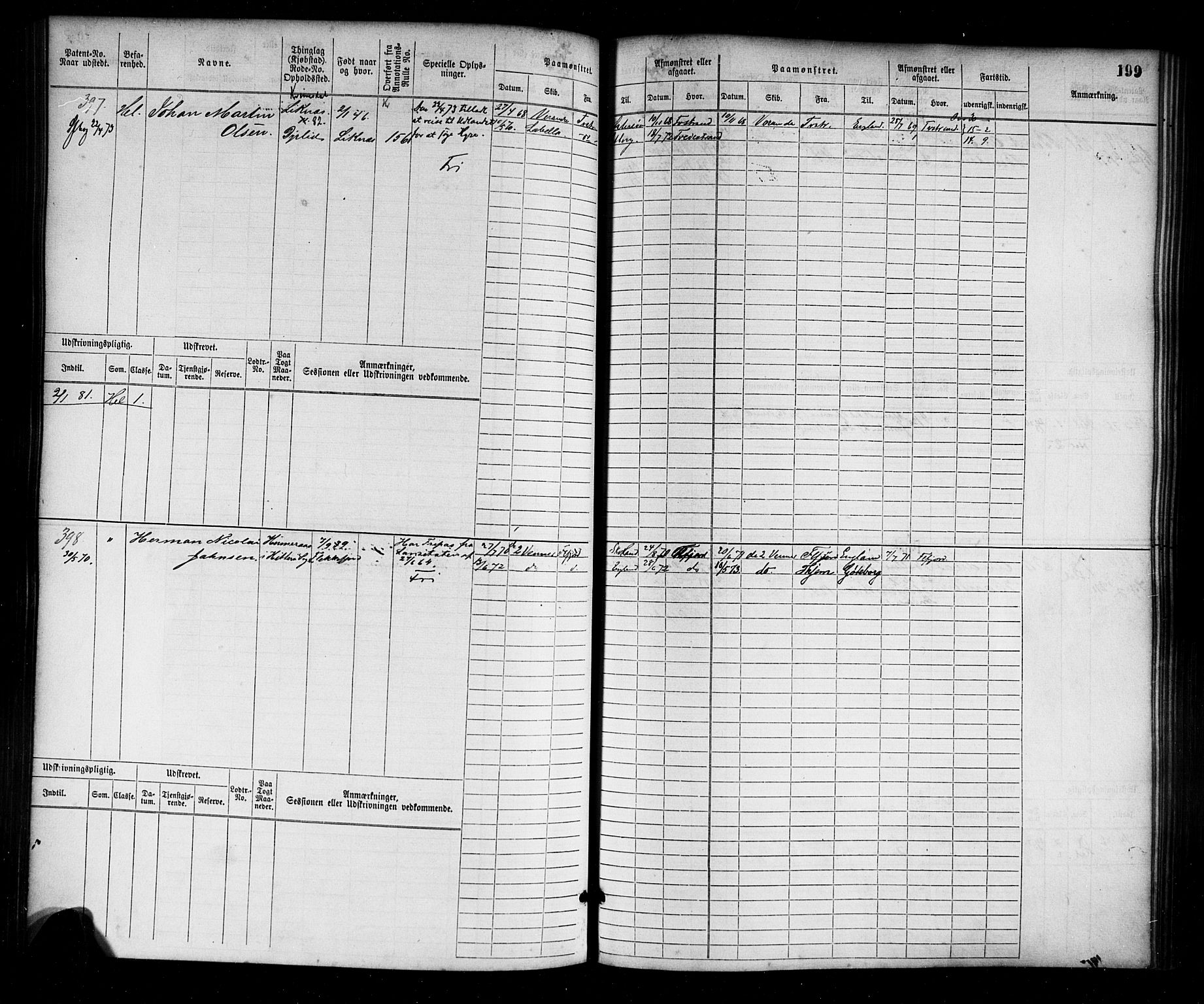 Flekkefjord mønstringskrets, AV/SAK-2031-0018/F/Fb/L0001: Hovedrulle nr 1-764, N-4, 1868-1900, p. 203