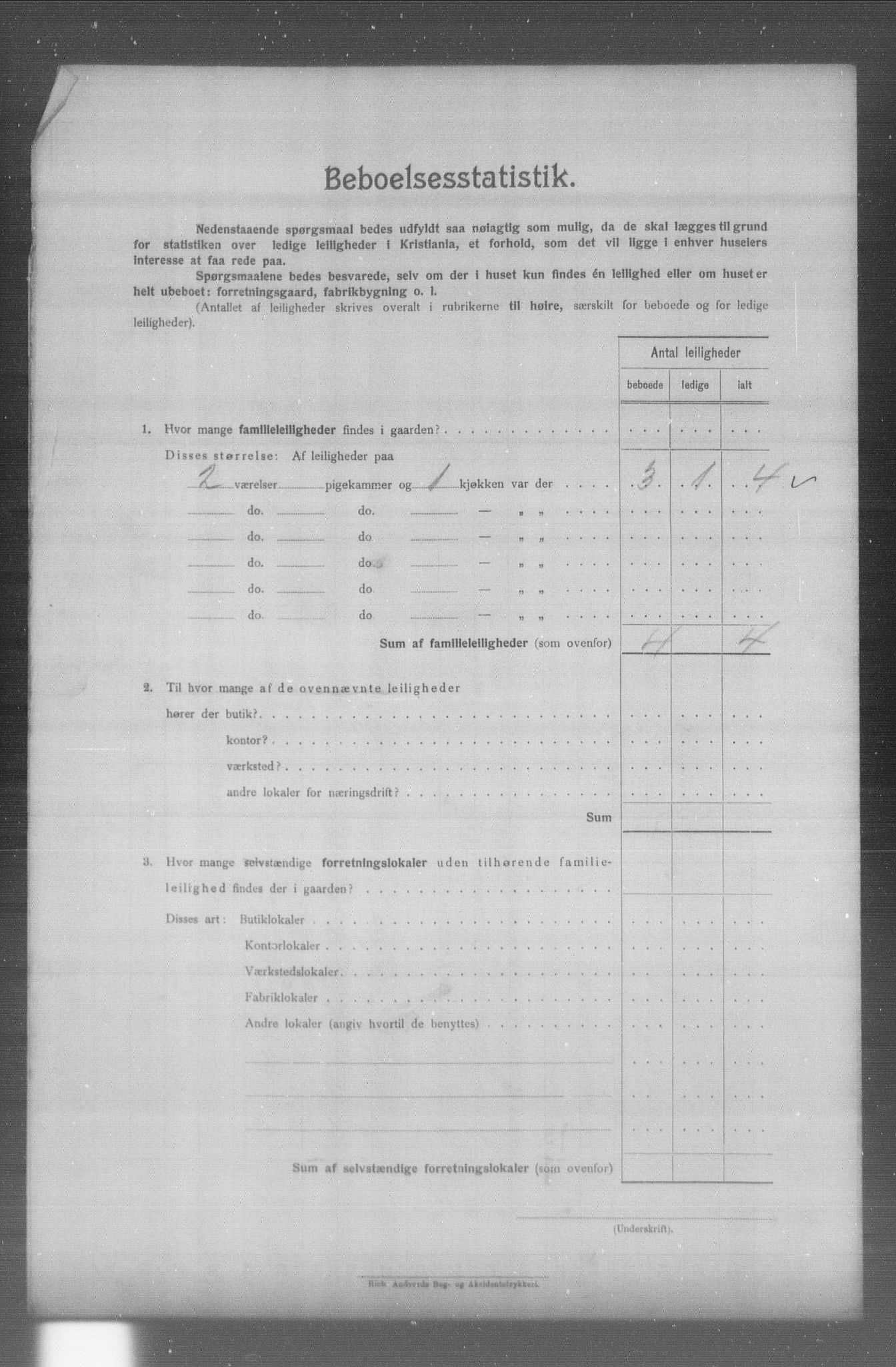 OBA, Municipal Census 1904 for Kristiania, 1904, p. 17064