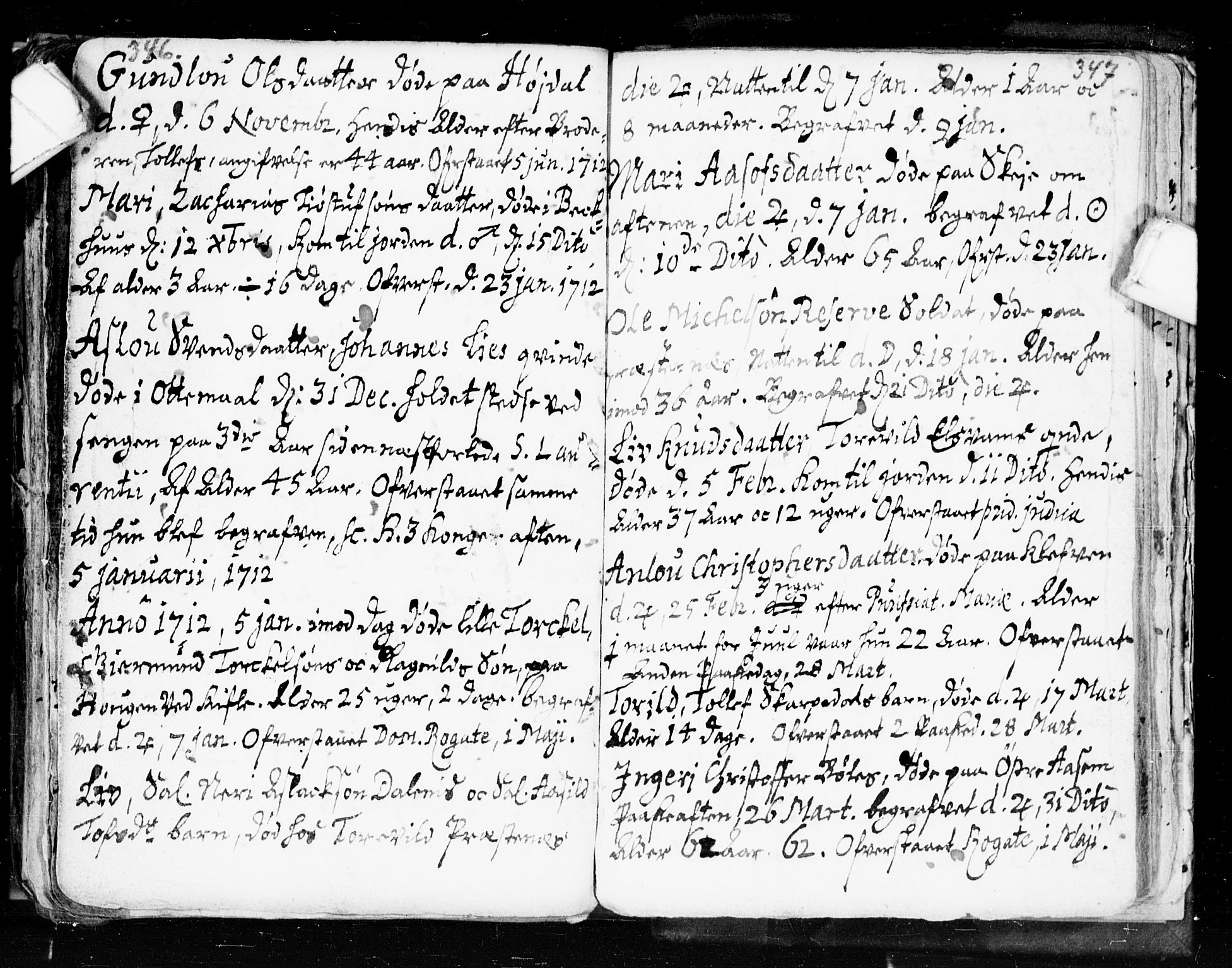 Seljord kirkebøker, SAKO/A-20/F/Fa/L0002: Parish register (official) no. I 2, 1689-1713, p. 346-347