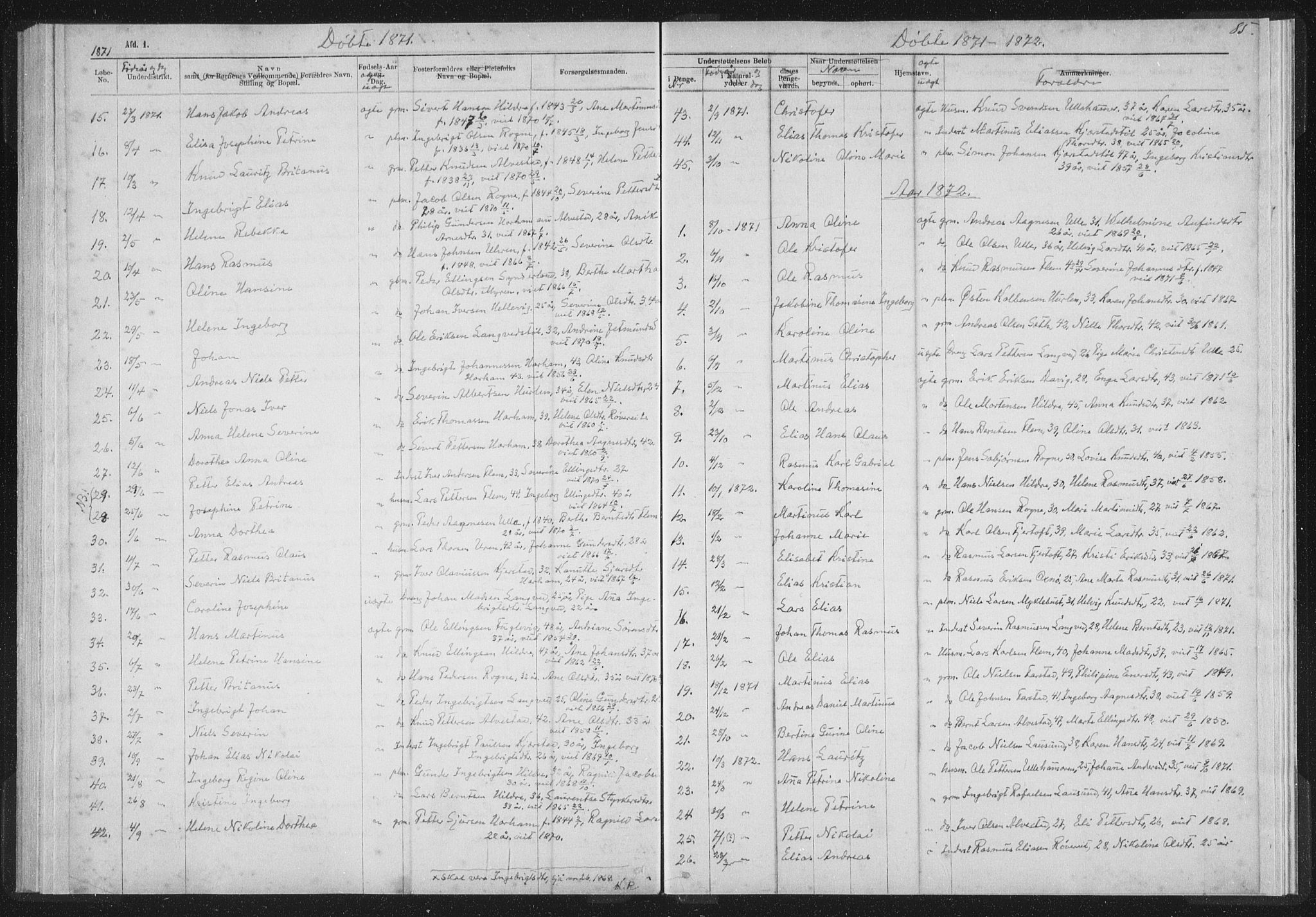 Ministerialprotokoller, klokkerbøker og fødselsregistre - Møre og Romsdal, SAT/A-1454/536/L0514: Parish register (official) no. 536D01, 1840-1875, p. 85