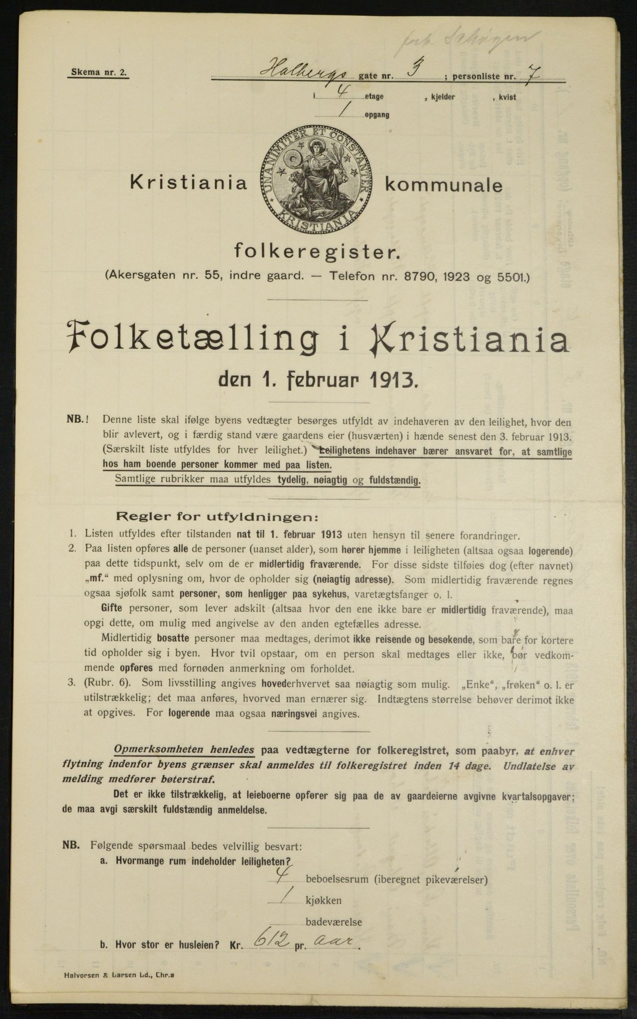 OBA, Municipal Census 1913 for Kristiania, 1913, p. 40086