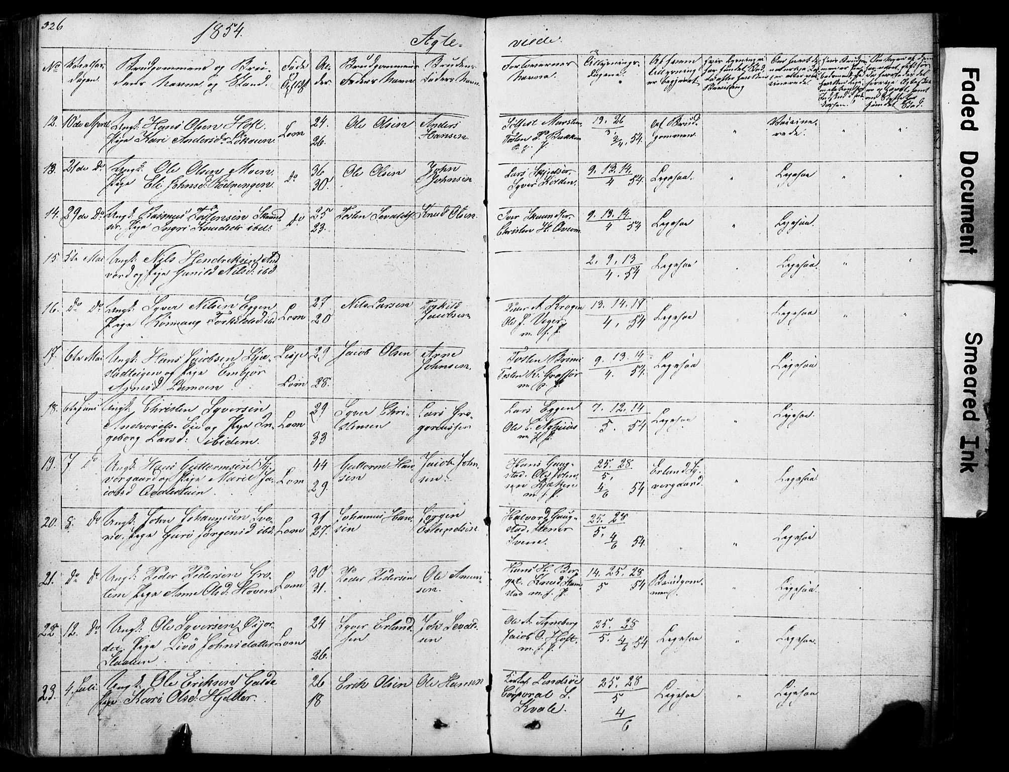 Lom prestekontor, SAH/PREST-070/L/L0012: Parish register (copy) no. 12, 1845-1873, p. 326-327