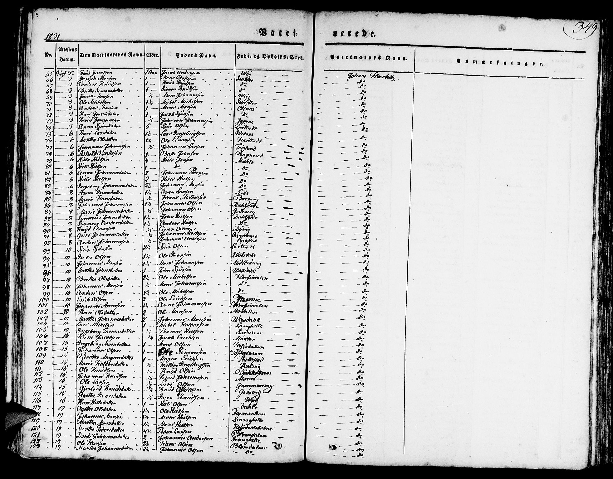 Haus sokneprestembete, AV/SAB-A-75601/H/Haa: Parish register (official) no. A 14, 1827-1838, p. 349