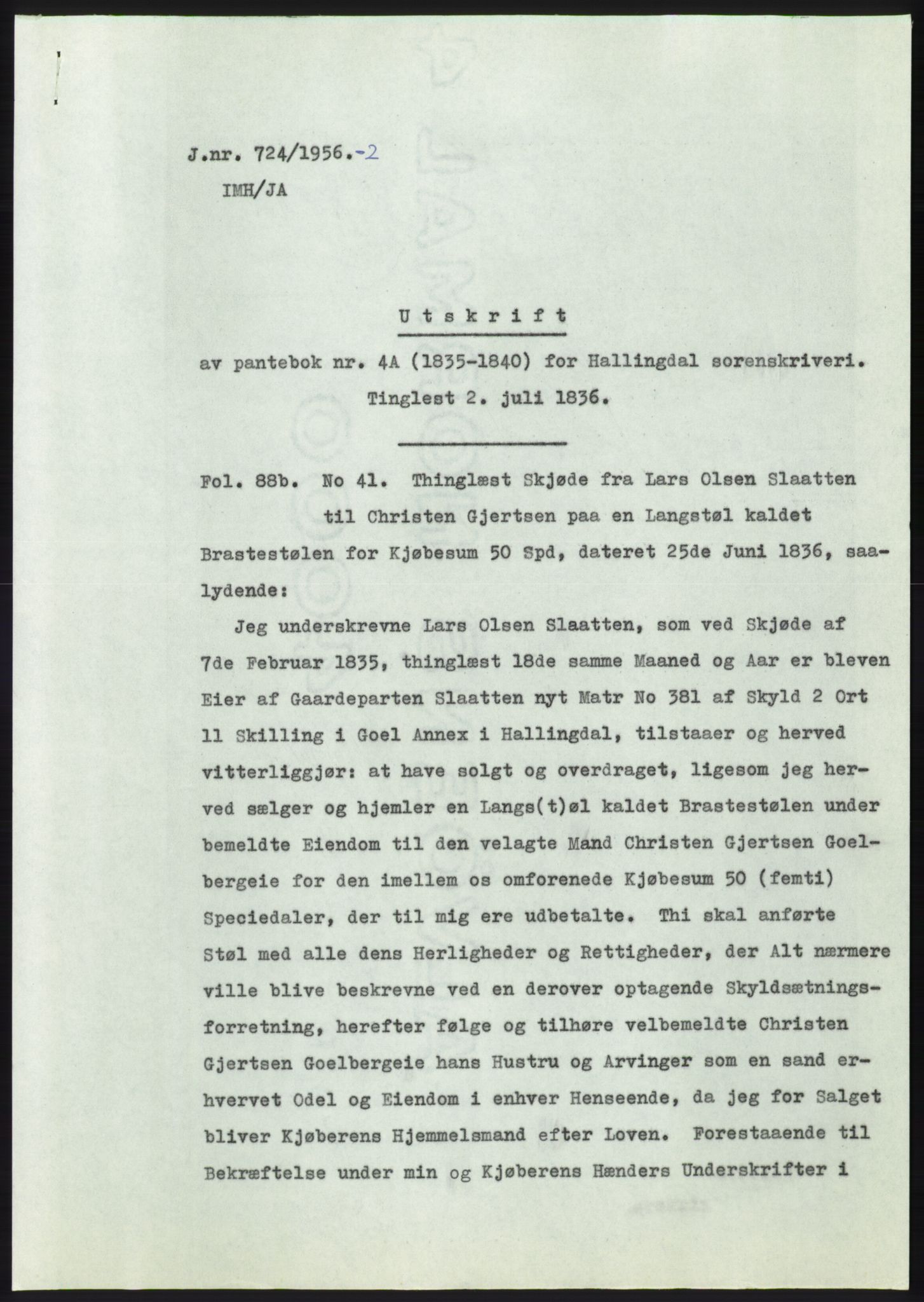 Statsarkivet i Kongsberg, SAKO/A-0001, 1956, p. 319