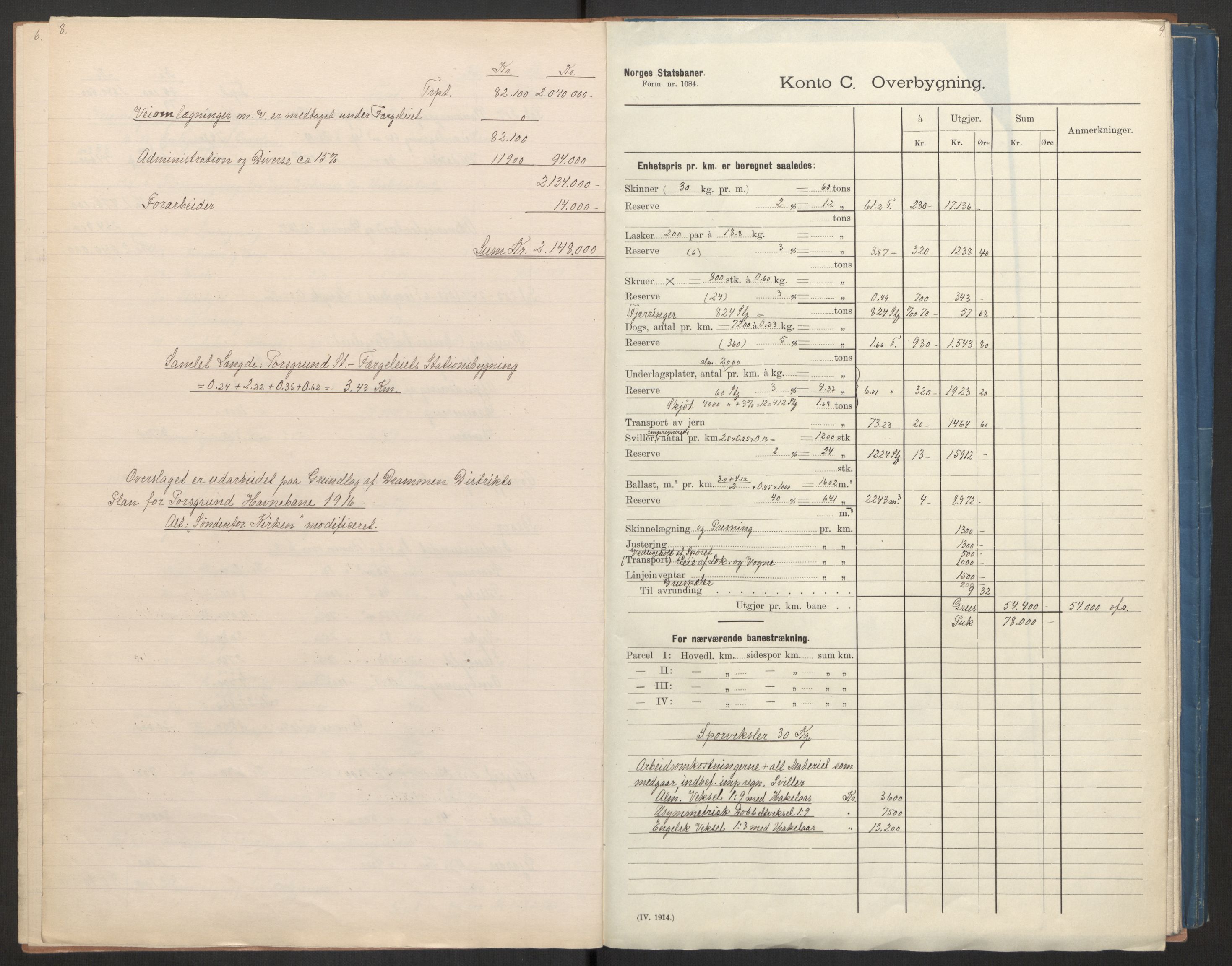 Norges Statsbaner, Baneavdelingen B, AV/RA-S-1619/1/F/Fa/L0042: NORGE-JYLLAND, 1920, p. 12