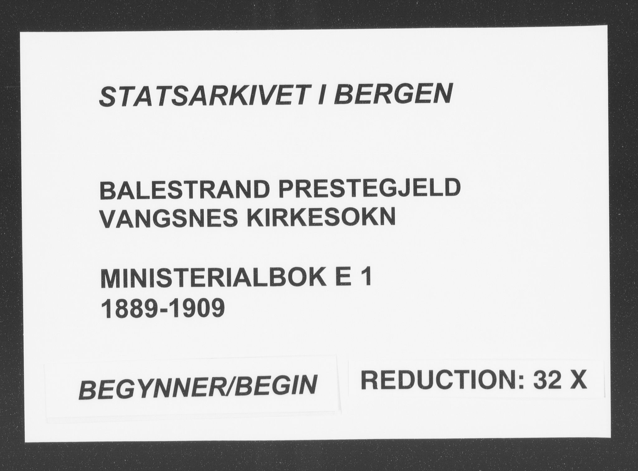 Balestrand sokneprestembete, SAB/A-79601/H/Haa/Haae/L0001: Parish register (official) no. E  1, 1889-1909