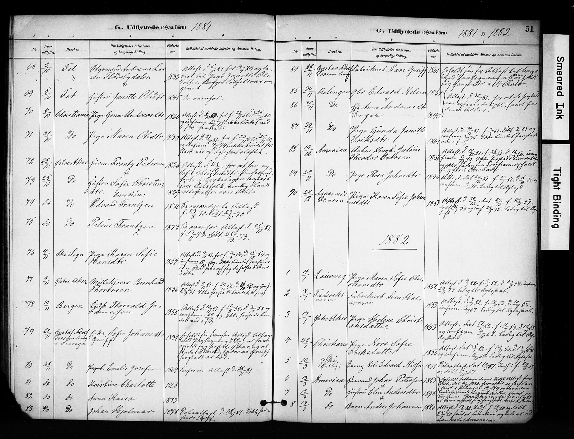 Enebakk prestekontor Kirkebøker, SAO/A-10171c/F/Fa/L0017: Parish register (official) no. I 17, 1881-1919, p. 51