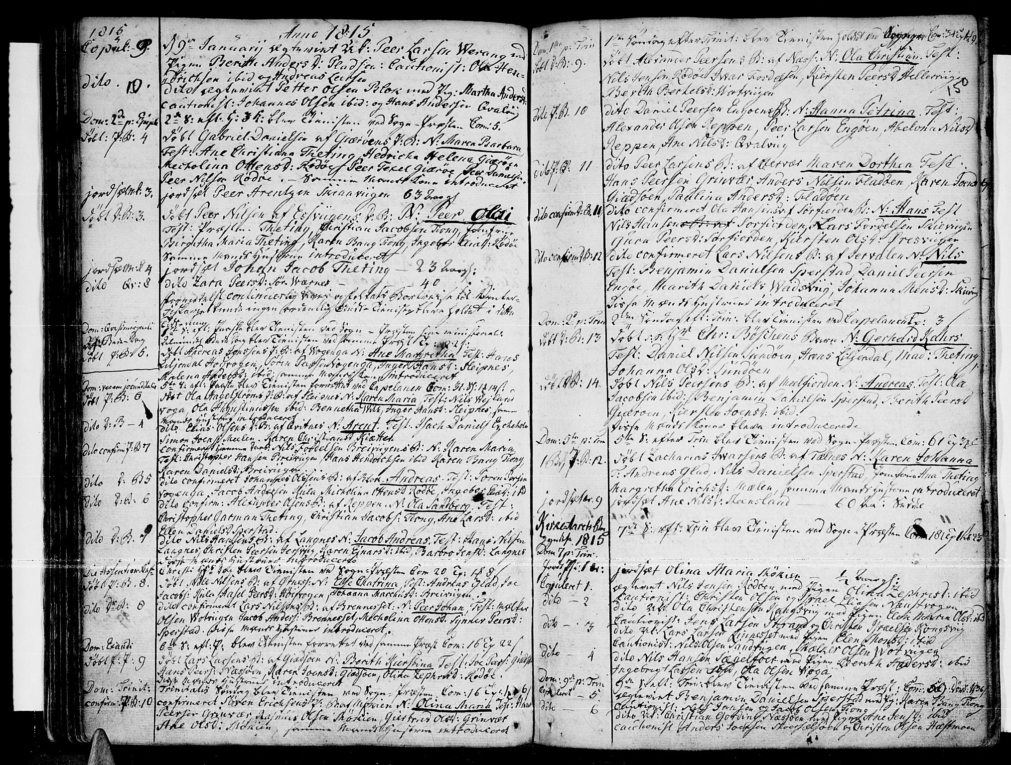 Ministerialprotokoller, klokkerbøker og fødselsregistre - Nordland, SAT/A-1459/841/L0591: Parish register (official) no. 841A03 /1, 1777-1819, p. 149-150